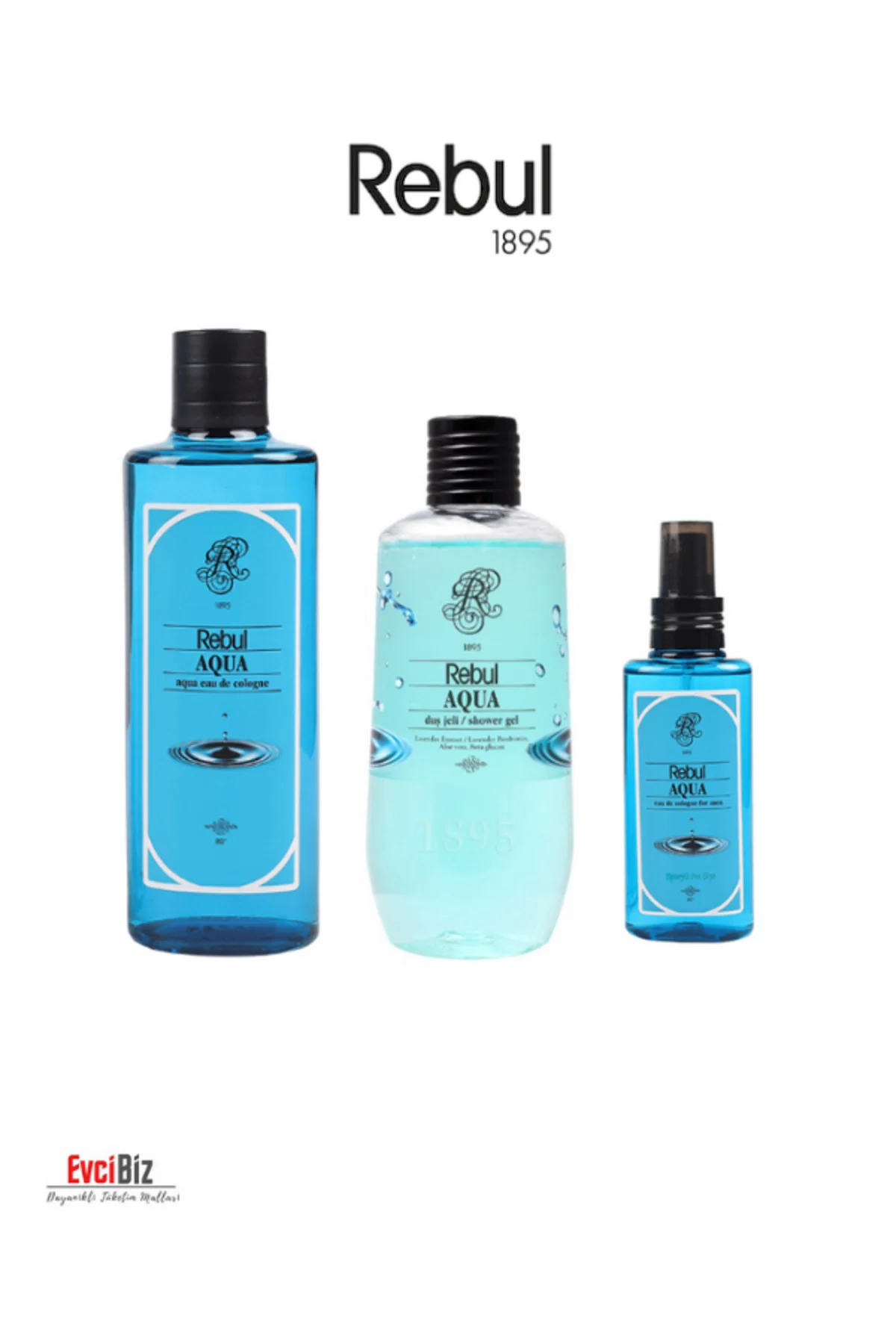 Aqua Edc 250ml Kolonya 500ml Duş Jeli 125ml Edc Kolonya 3'lü Avantaj Set