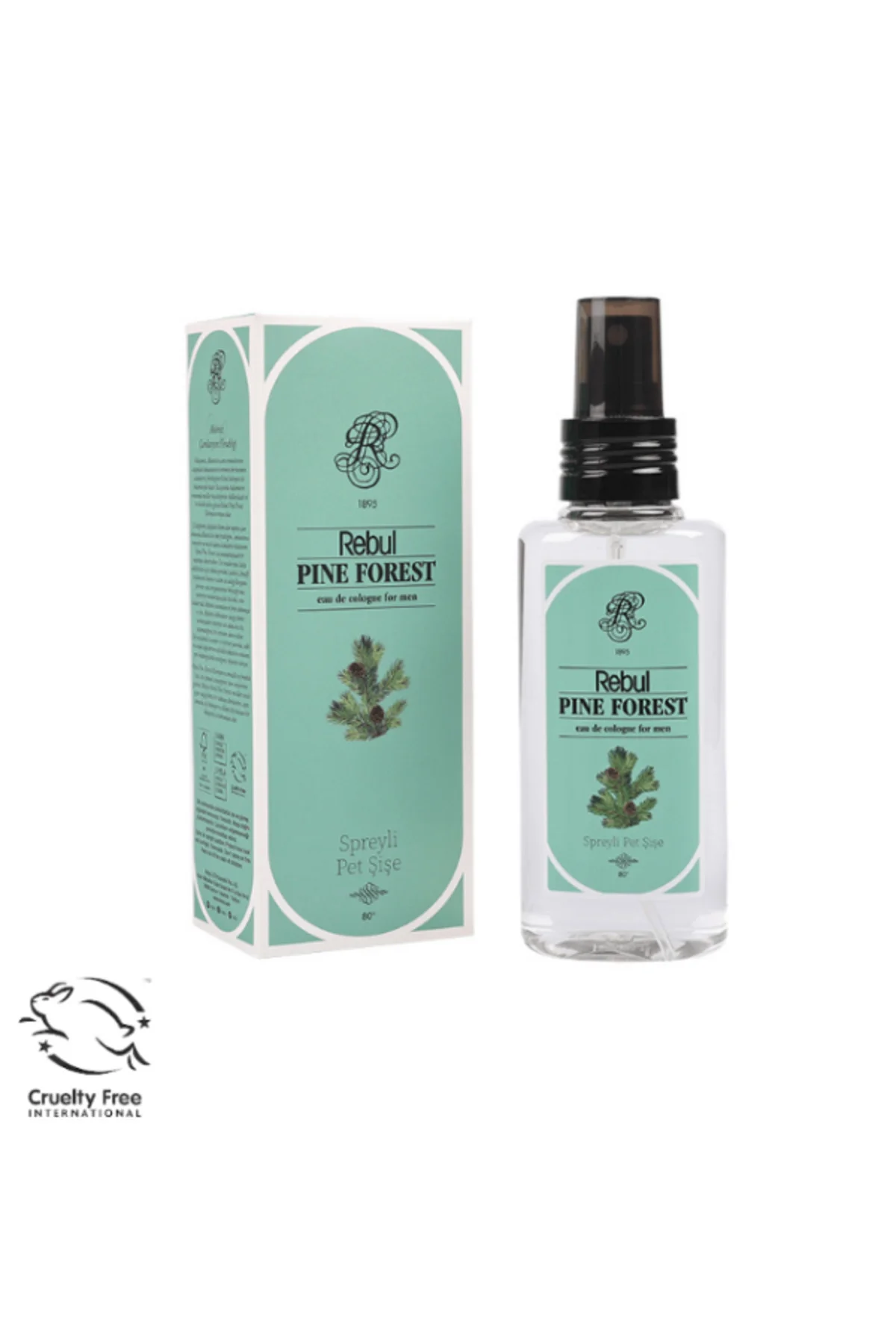 Pine Forest 6’lı Set: 3x250ml Cam Şişeli Kolonya, 500ml Duş Jeli, 500ml Sıvı Sabun, 125ml Sprey Pet - Rebul Görsel 6