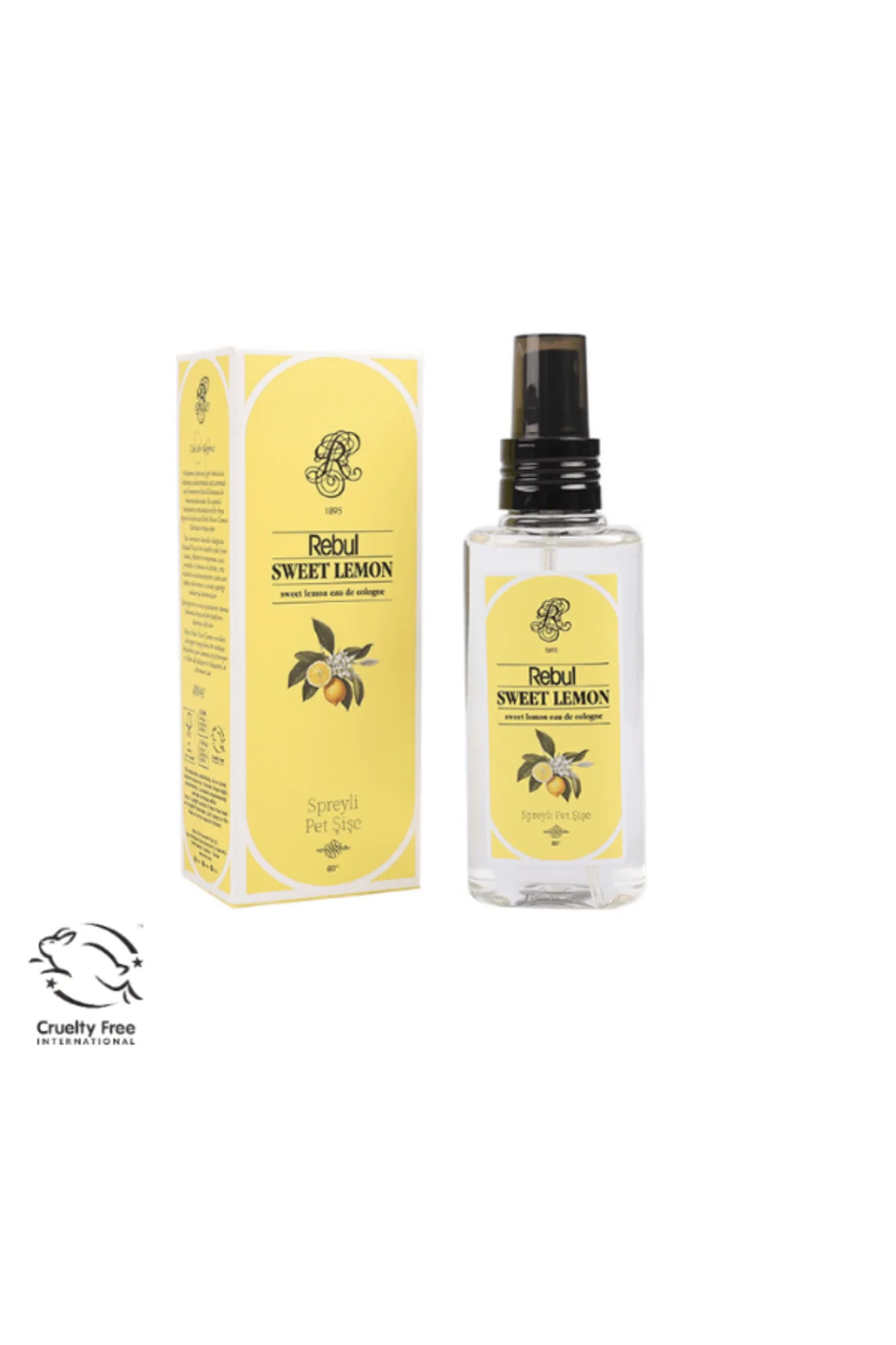 Sweet Lemon 6’lı Set: 3x250ml Cam Şişeli Kolonya, 500ml Duş Jeli, 500ml Sıvı Sabun, 125ml Sprey Pet - Rebul Görsel 6