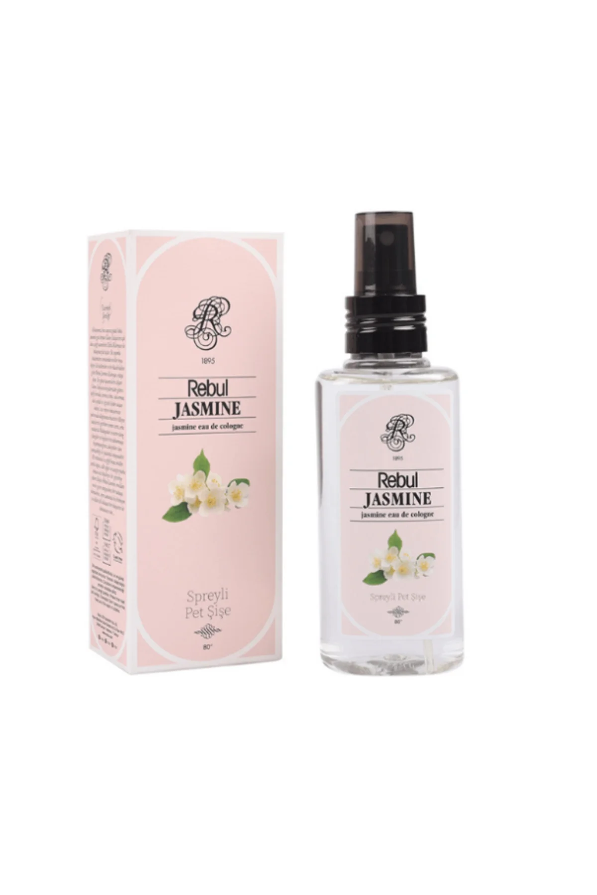 Jasmine - Yasemin Çiçeği Edc 125ml Sprey Pet Şişeli Kolonya 12 Adet (1 Koli) - Rebul Görsel 2