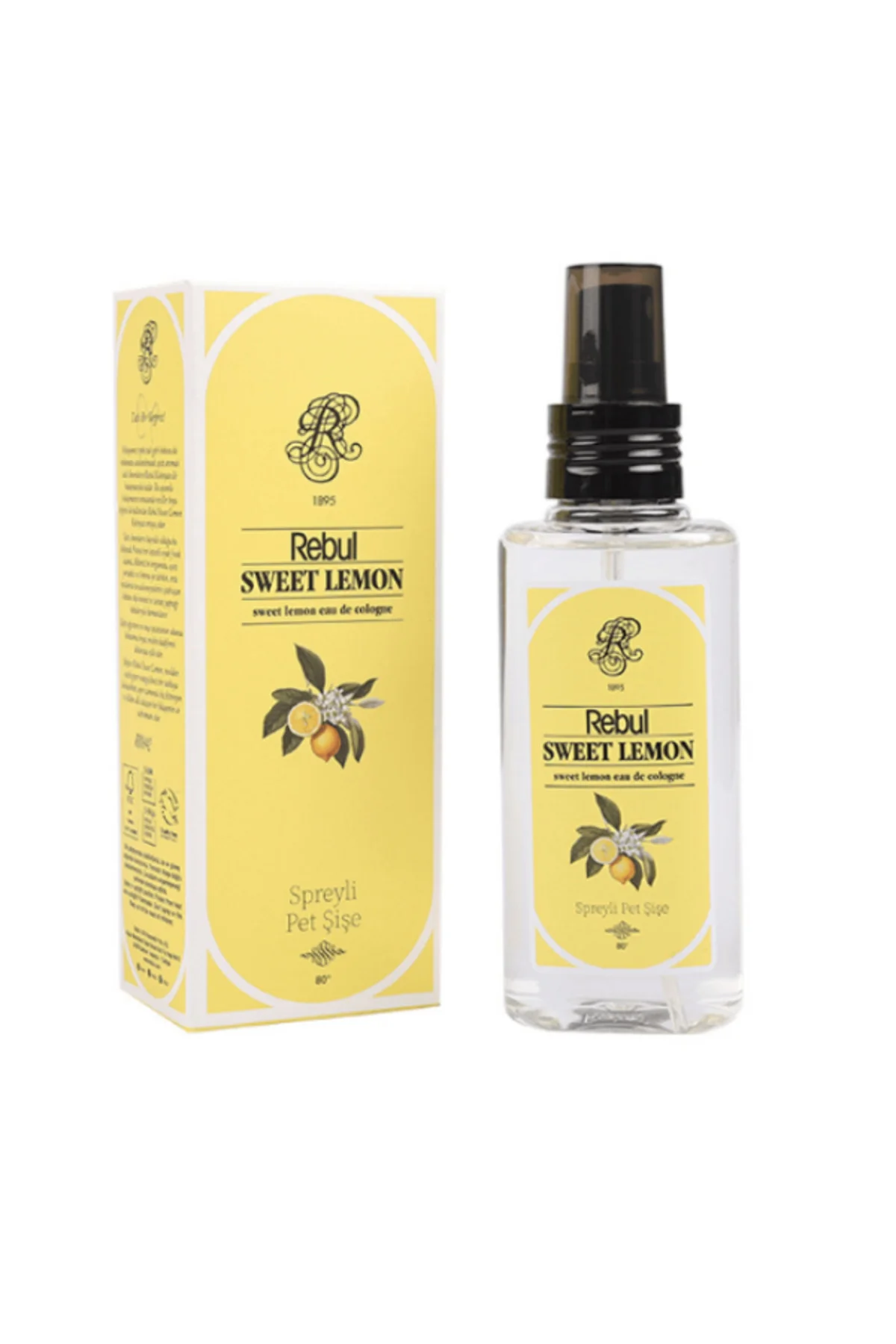 Sweet Lemon - Tatlı Limon Edc 125ml Sprey Pet Şişeli Kolonya 12 Adet (1 Koli) - Rebul Görsel 3