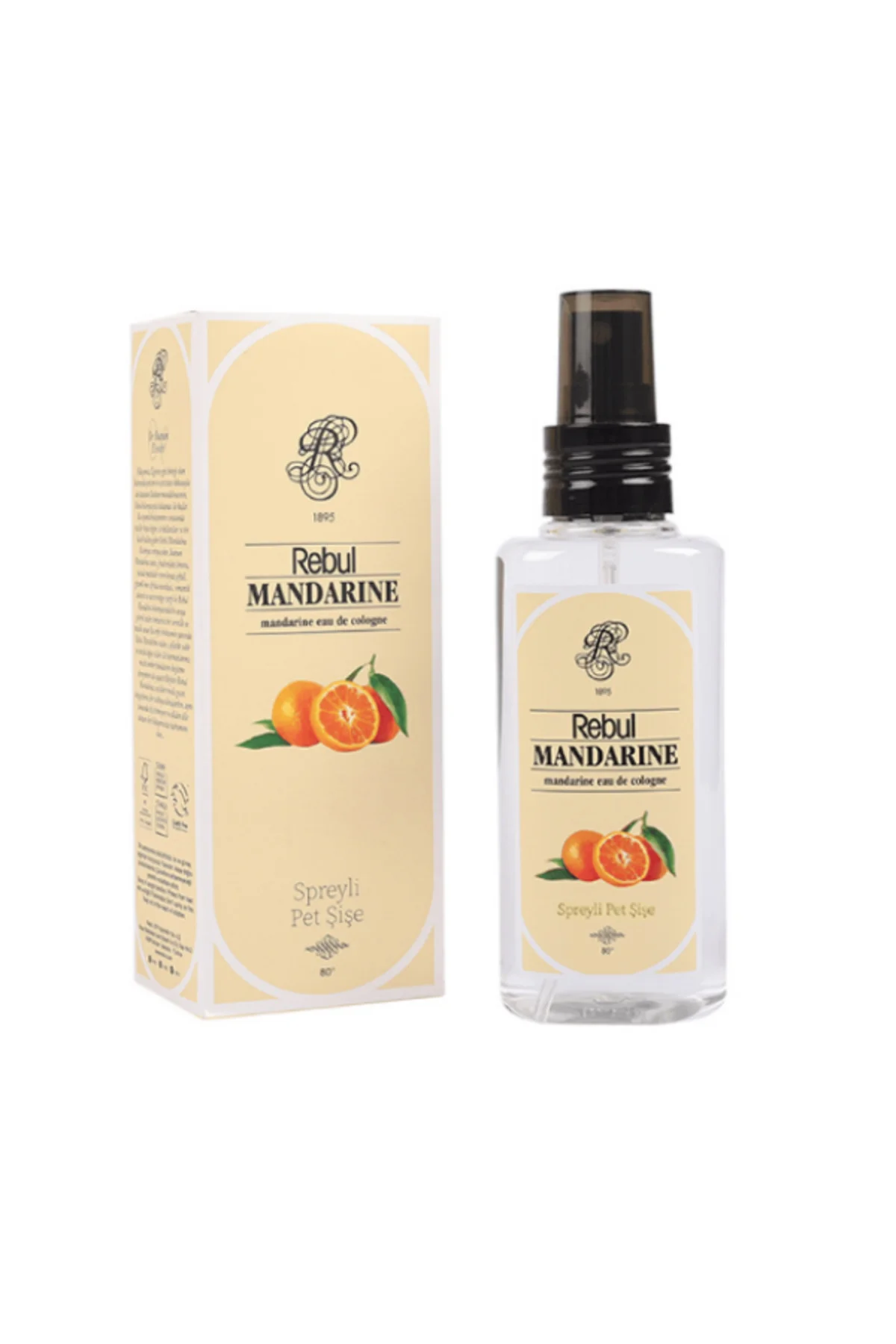 Mandarine - Mandalina Edc 125ml Sprey Pet Şişeli Kolonya 12 Adet (1 Koli) - Rebul Görsel 2