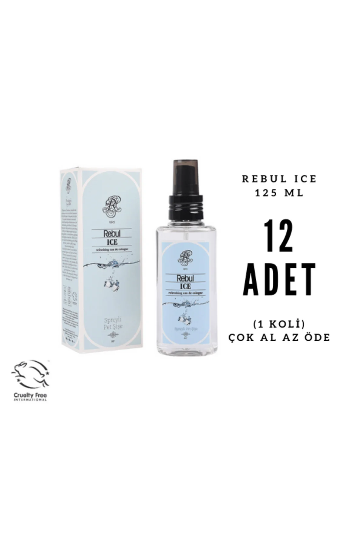 ICE Edc 125ml Sprey Pet Şişeli Kolonya 12 Adet (1 Koli)