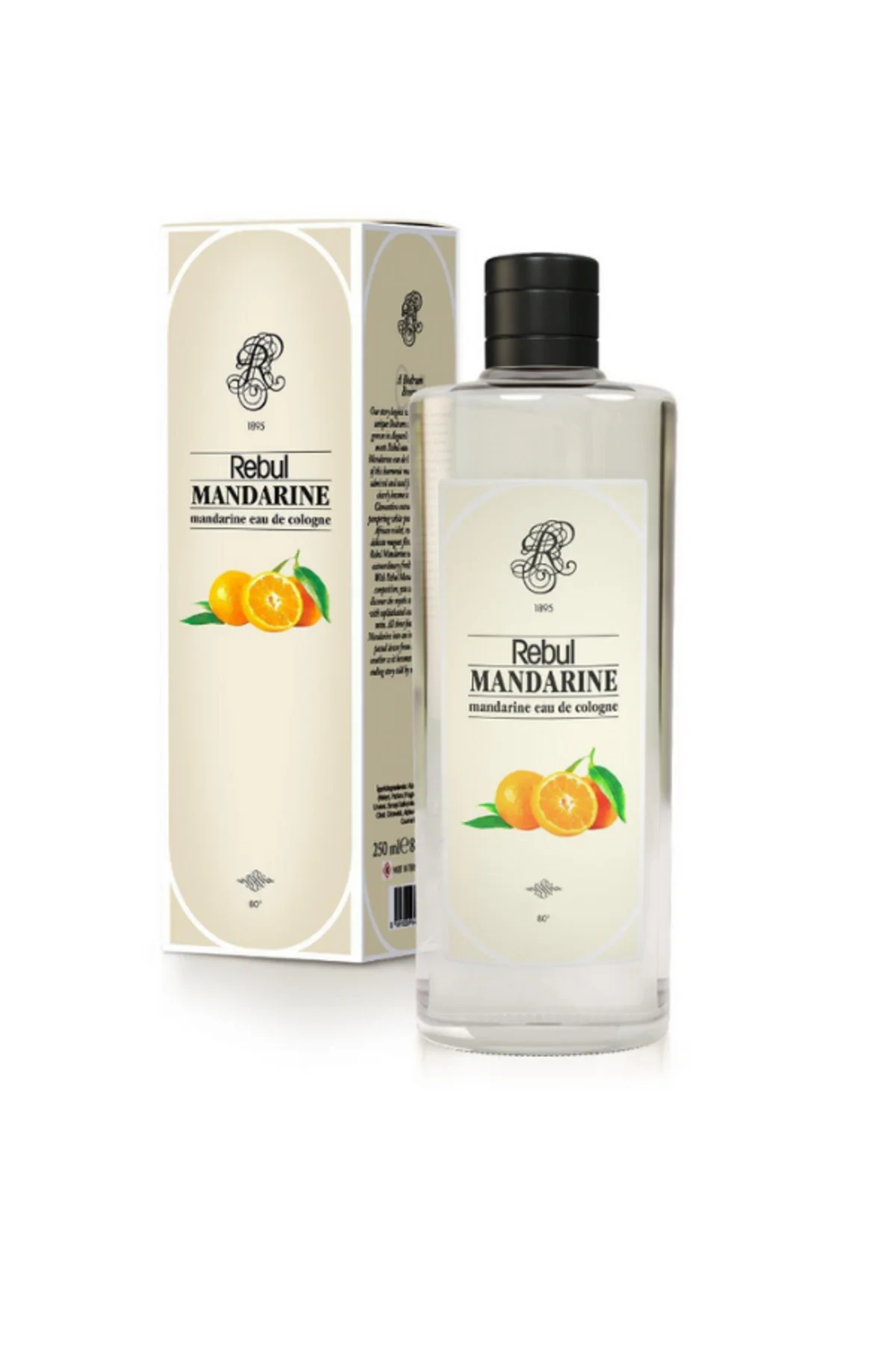 Mandarine (Mandalina) Edc Kolonya 250ml Cam Şişeli, 125ml - 50ml Pet Sprey Şişeli 3'lü Set (9 ürün) - Rebul Görsel 2