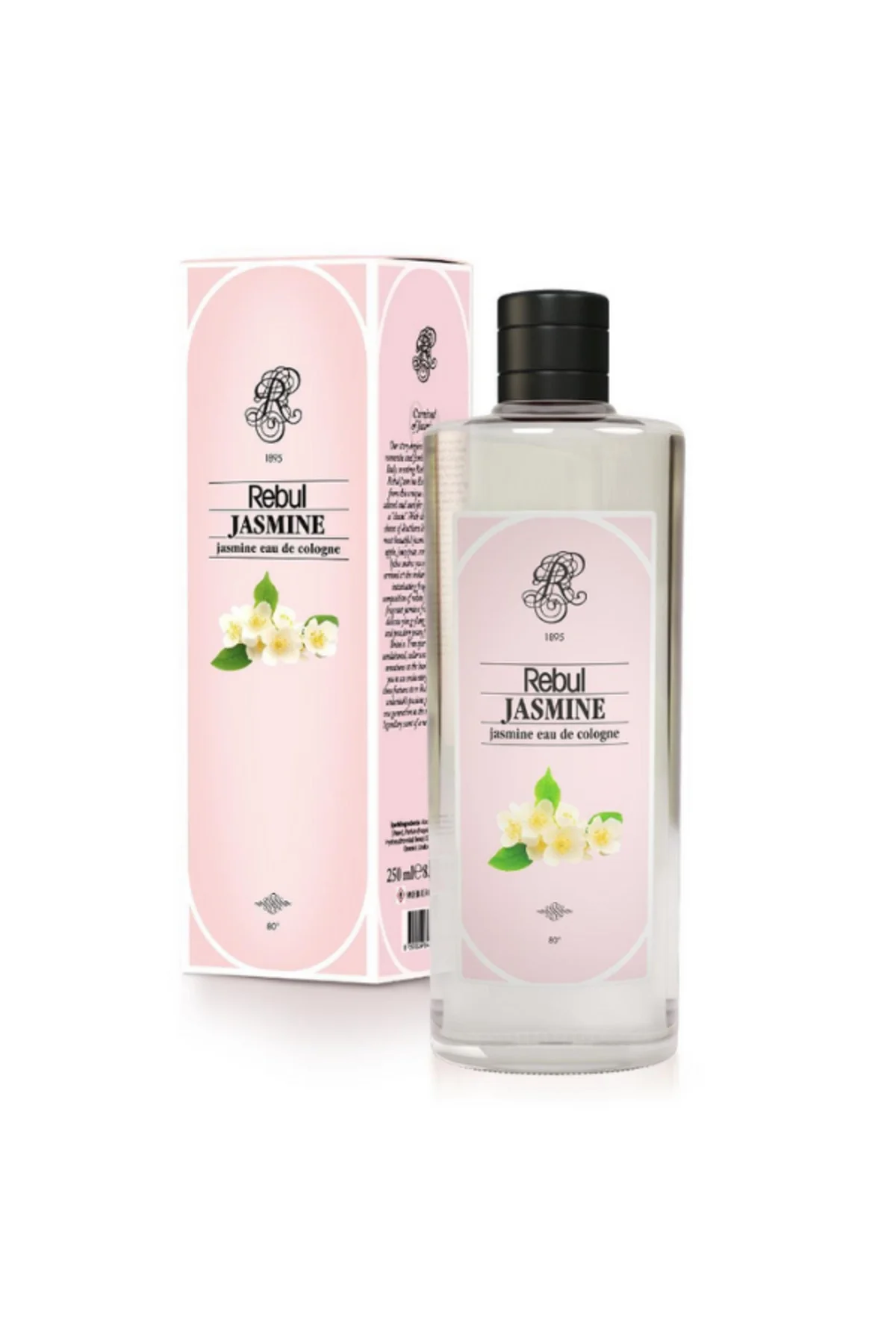 Jasmine Edc 250ml Cam Şişeli Yasemin Kokulu Kolonya 12 Adet (1 Koli) - Rebul Görsel 2