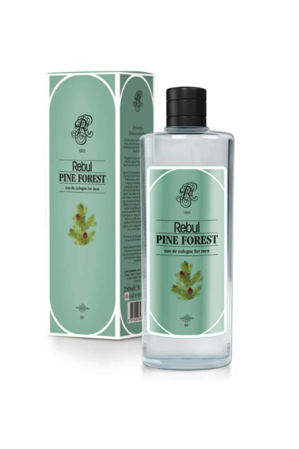 Pine Forest Edc 250ml Cam Şişeli Çam Ormanı Kokulu Kolonya 12 Adet (1 Koli) - Rebul Görsel 2