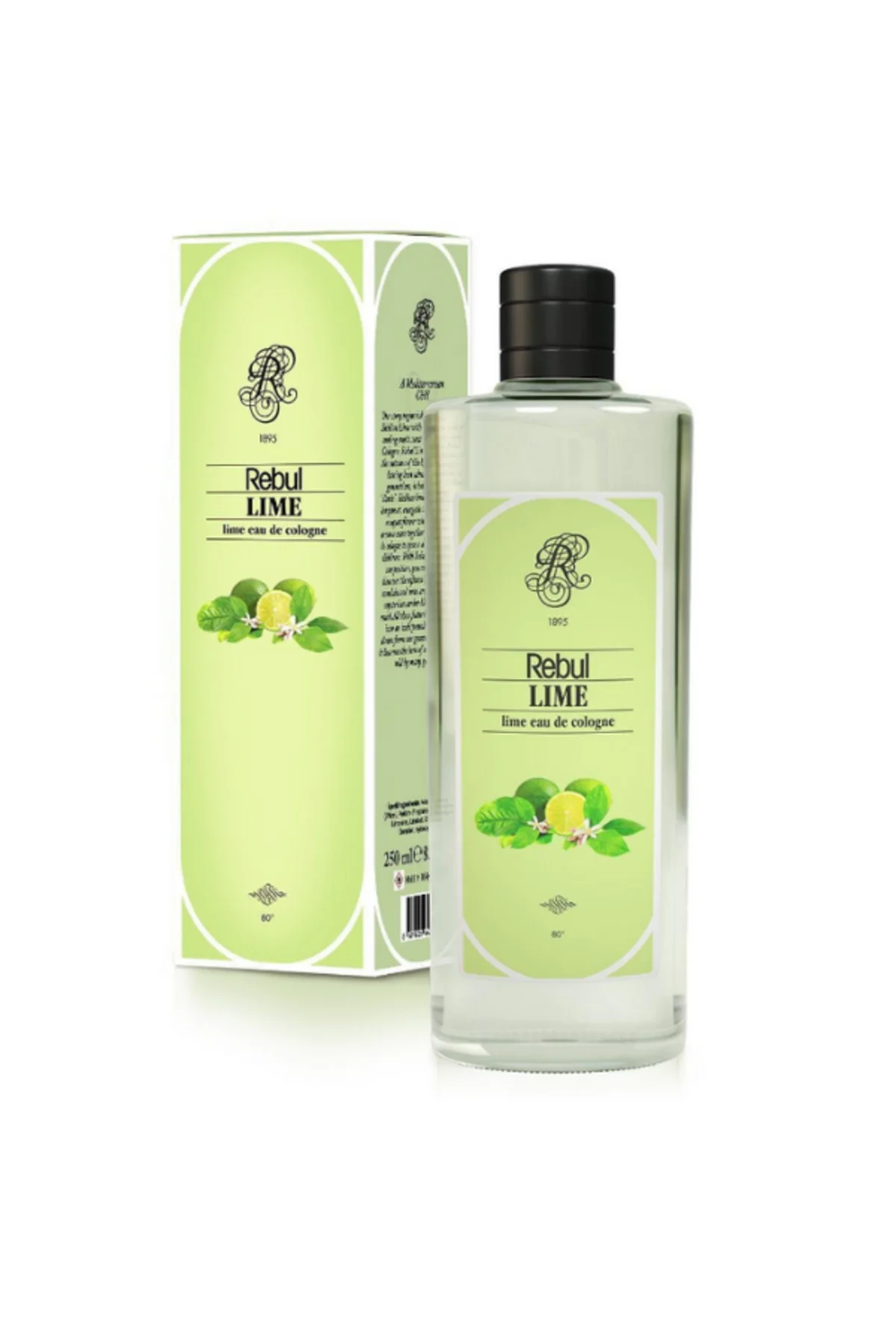 Lime Edc 250ml Cam Şişeli Misket Limonu Kokulu Kolonya 12 Adet (1 Koli) - Rebul Görsel 2
