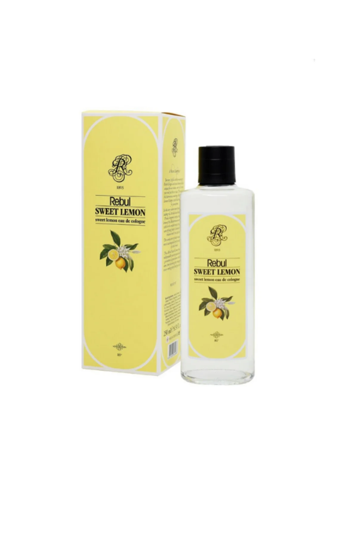Sweet Lemon Edc 250ml Cam Şişeli Tatlı Limon Kokulu Kolonya 12 Adet (1 Koli) - Rebul Görsel 2