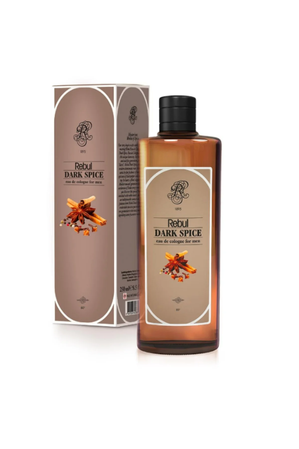 Dark Spice Edc 250ml Cam Şişeli Kolonya 12 Adet (1 Koli) - Rebul Görsel 2