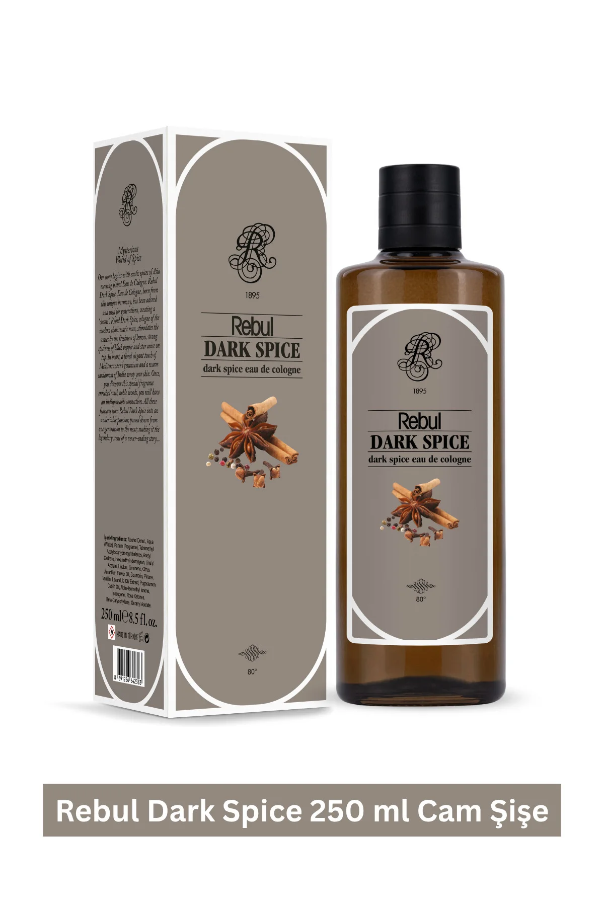 Kolonya Aqua 250 ml Dark Spıce 250 ml Bouquet 250 ml - Rebul Görsel 2