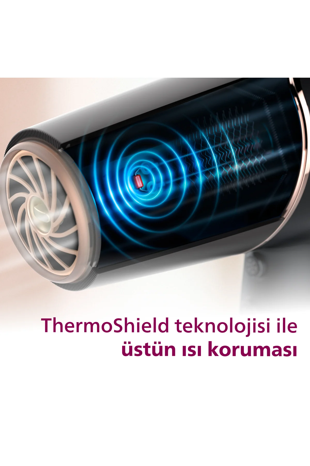 5000 Serisi Saç Kurutma Makinesi, 2300w, ThermoShield teknolojisi, İyonik Bakım, BHD510/00 - Philips Görsel 2
