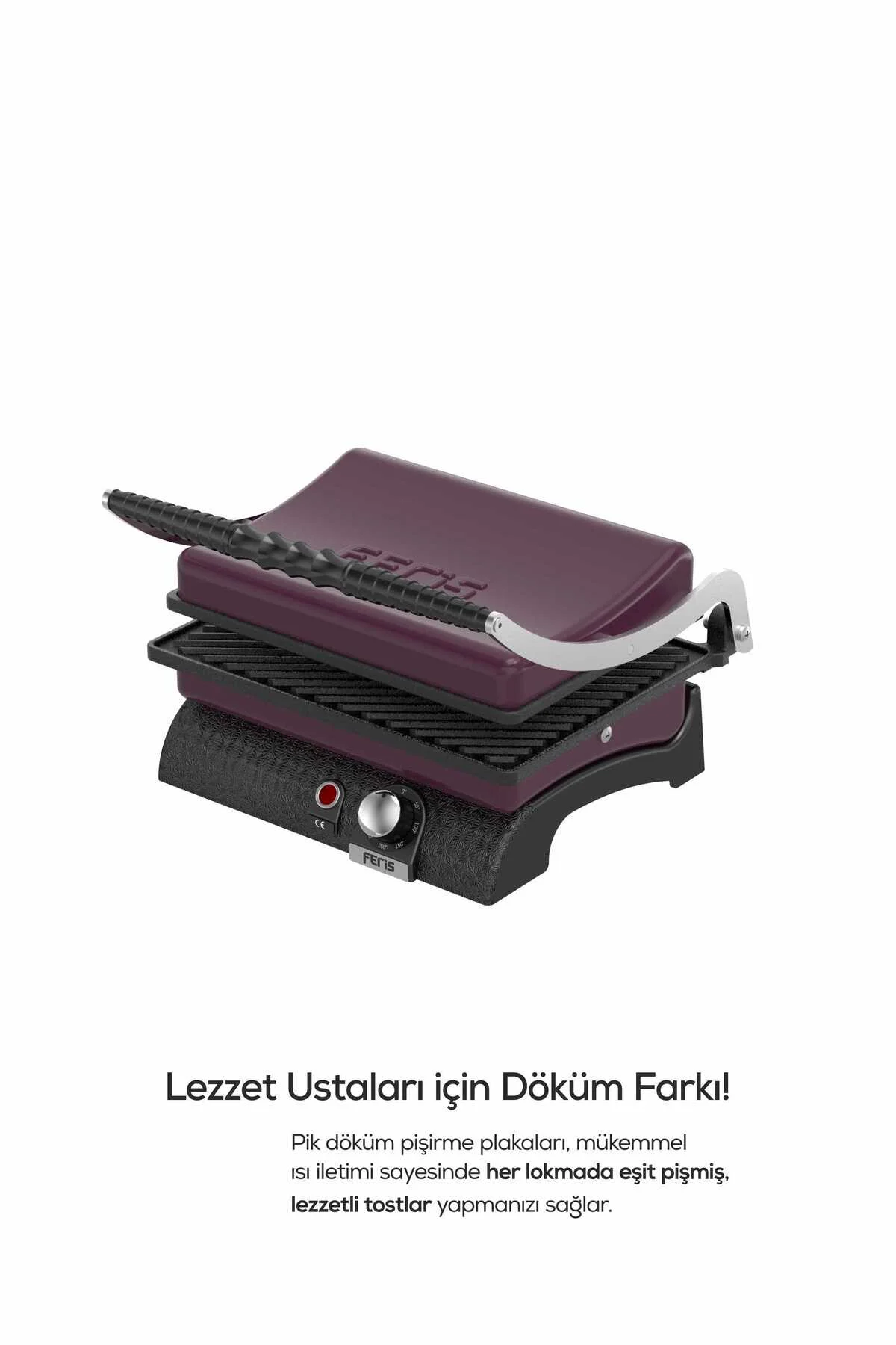 Feris Döküm Tost Makinesi Mürdüm - FERİS Görsel 2