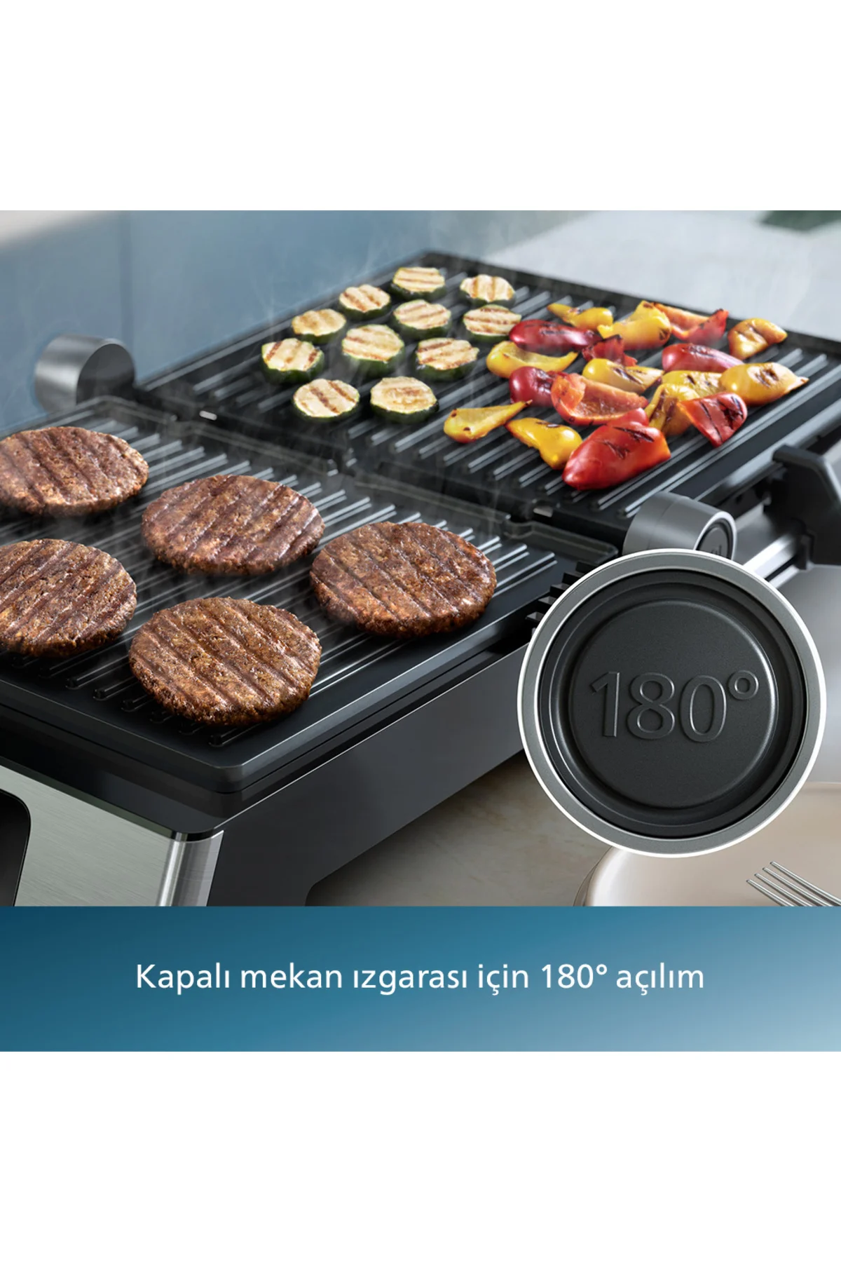 5000 Serisi, 2200W, Izgara ve Tost Makinesi, Izgara için Tam Açılır, HD6301/90 - Philips Görsel 6
