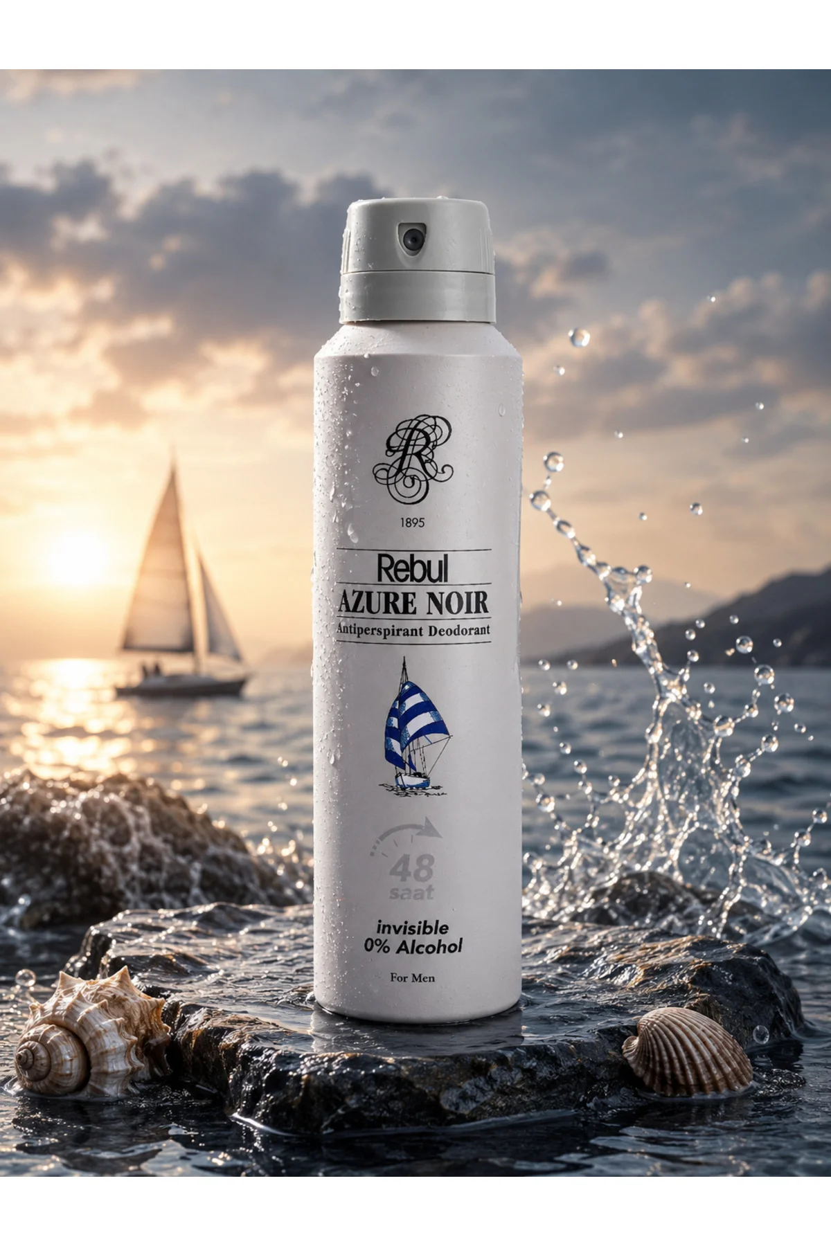 Erkek Deodorant Seti Alkolsüz 3x150ml Dark Spice Azure Noir Pine Forest Invisible - Rebul Görsel 7