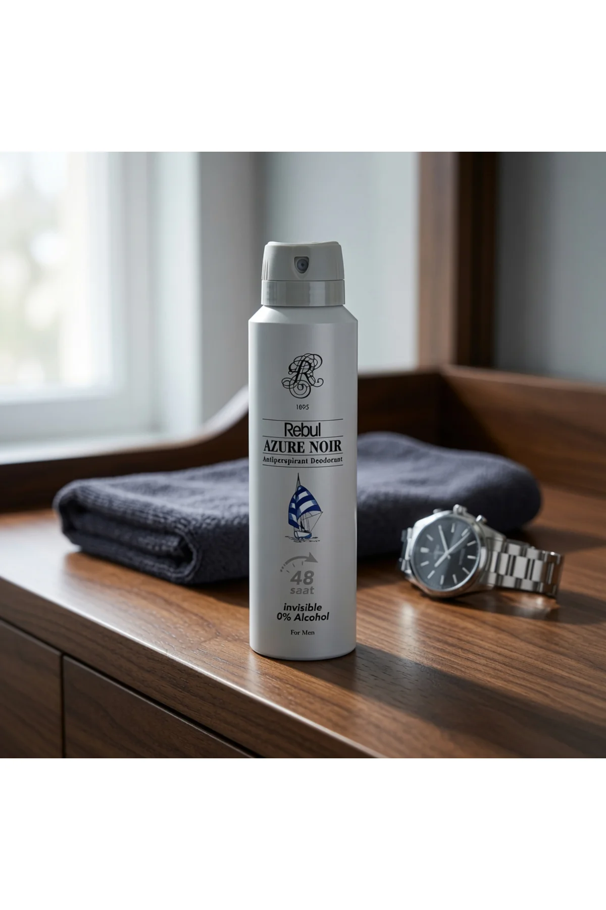 Erkek Deodorant Seti Alkolsüz 3x150ml Dark Spice Azure Noir Pine Forest Invisible - Rebul Görsel 3
