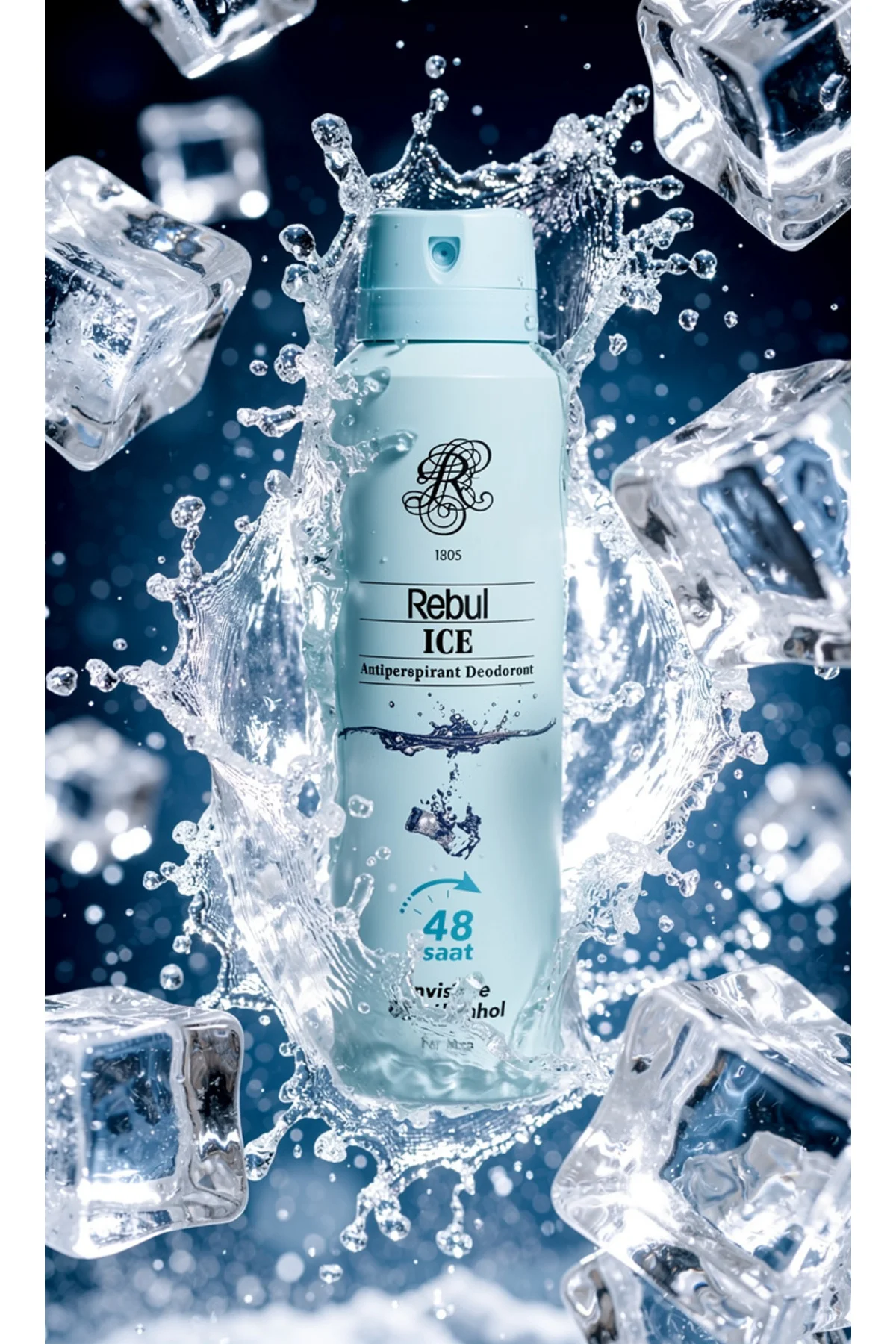 Erkek Deodorant Seti Alkolsüz 3x150ml Dark Spice Ice Aqua Invisible - Rebul Görsel 6