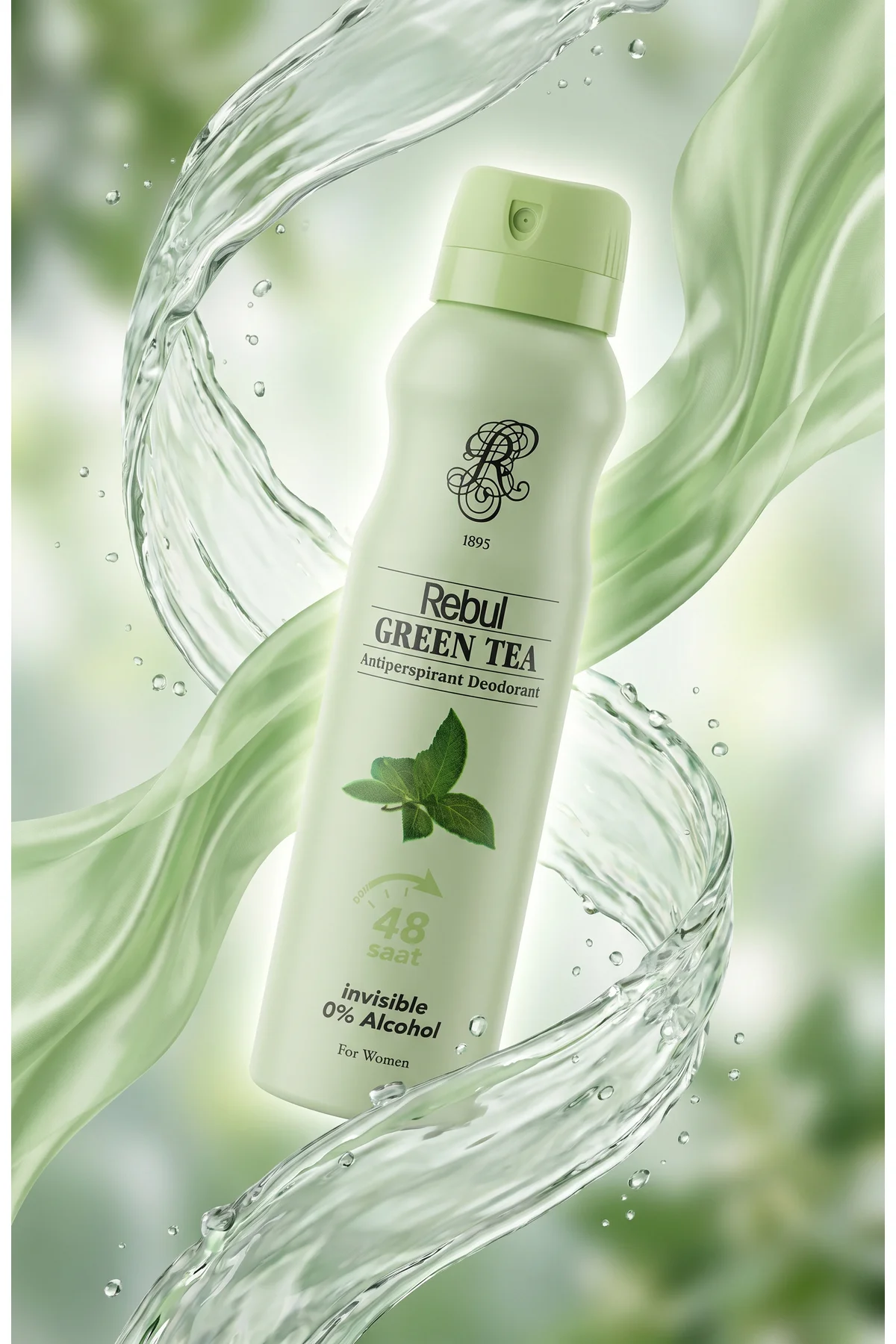 Green Tea Alkolsüz Kadın Deodorant 150 ml - Yeşil Çay Ferahlığı ve Tam Koruma - Rebul Görsel 3