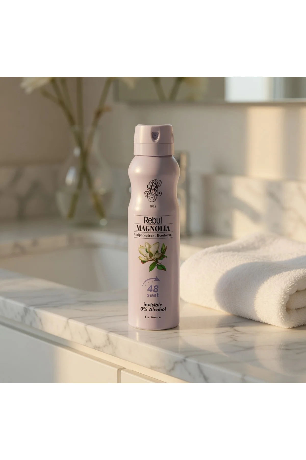 Magnolia Kadın Sprey Deodorant 150 ml - 48 Saat Etkili, Alkolsüz, Iz Bırakmaz - Rebul Görsel 4