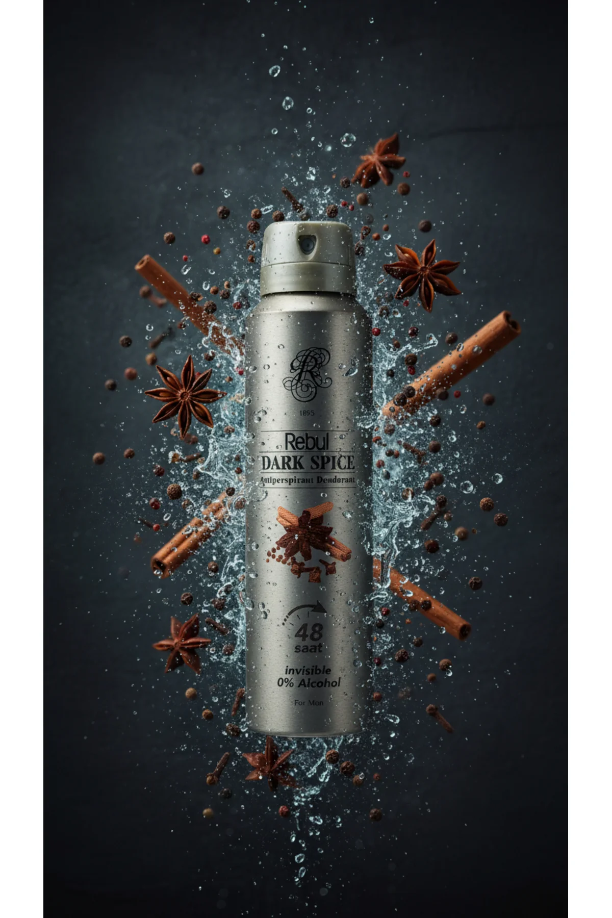 Dark Spice Erkek Deodorant 150 ml - Alkolsüz Ter Önleyici Sprey - Rebul Görsel 3