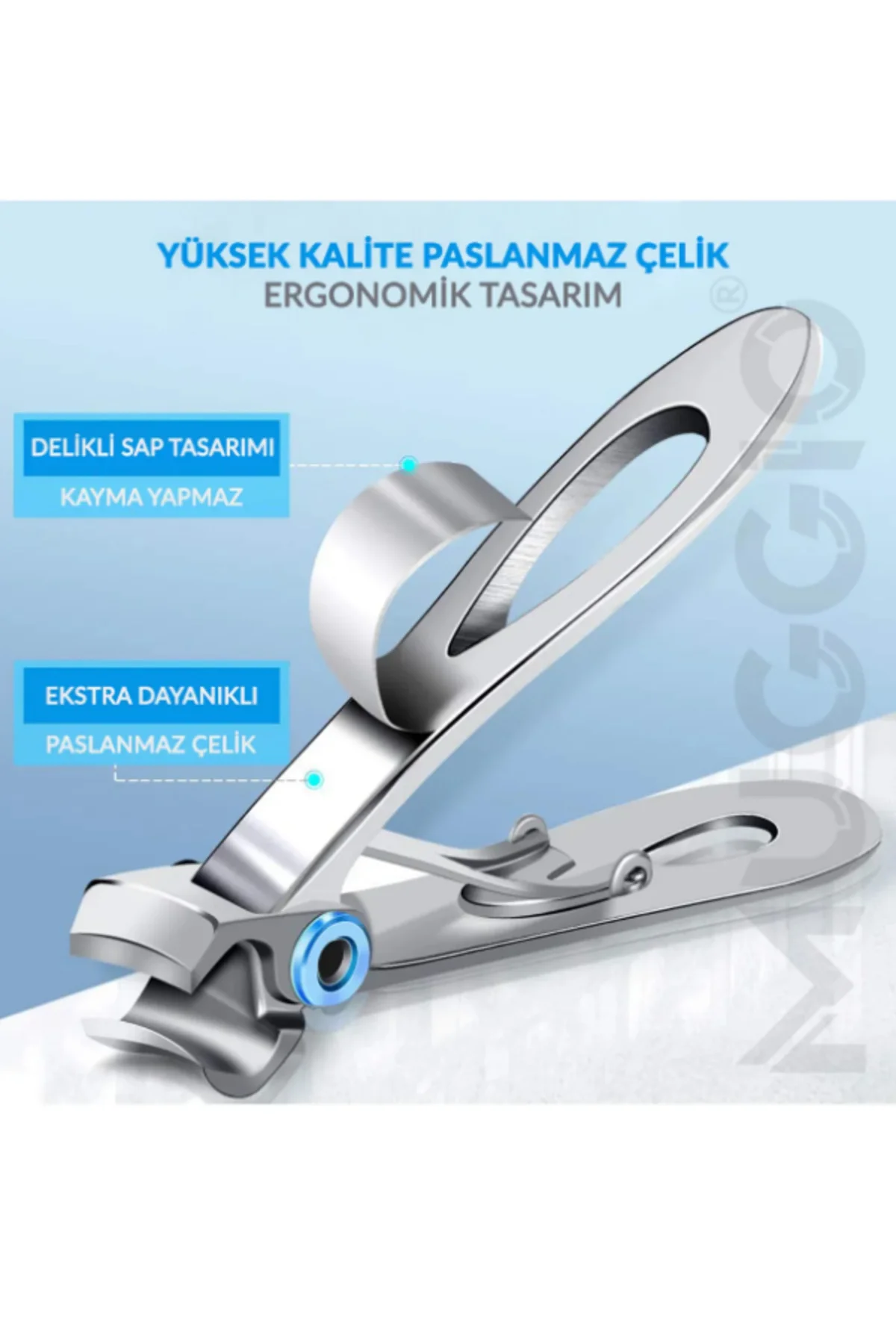 Ultra Geniş Ağızlı Tırnak Makası Seti 3 Parça | Kalın ve Mantarlı Tırnaklar İçin - Muggio Görsel 3