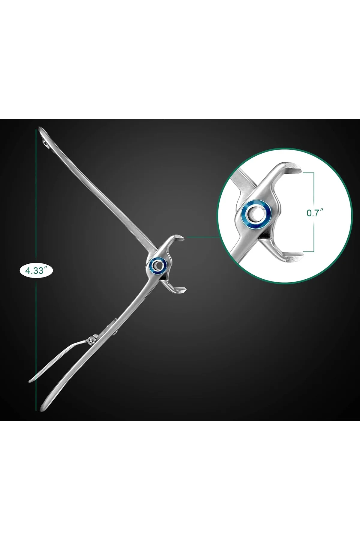 Geniş Ağızlı Premium Tırnak Makası Kalın Sert Mantarlı Tırnaklar İçin 8.5 cm - Muggio Görsel 5