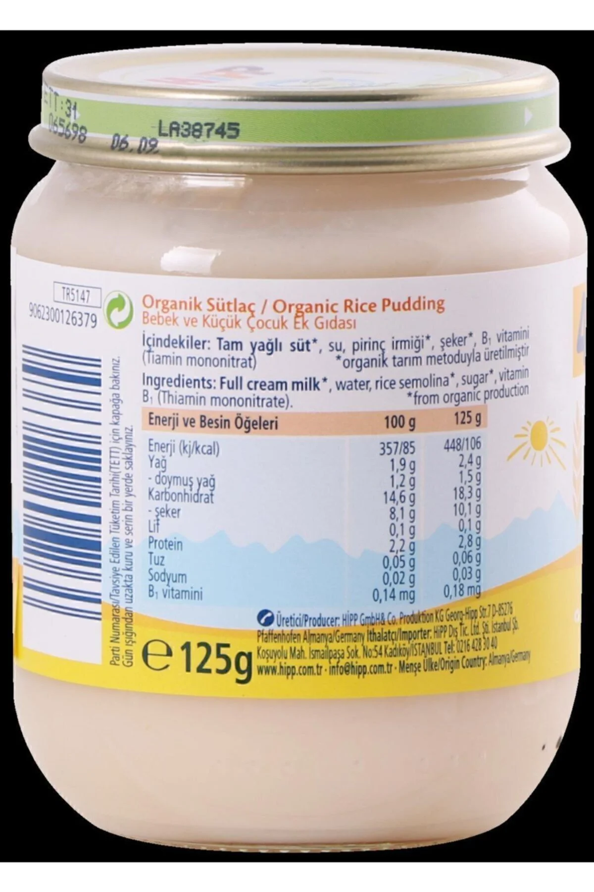 Organik Kavanoz Sütlaç Glutensiz 6'lı Paket - Hipp Görsel 2