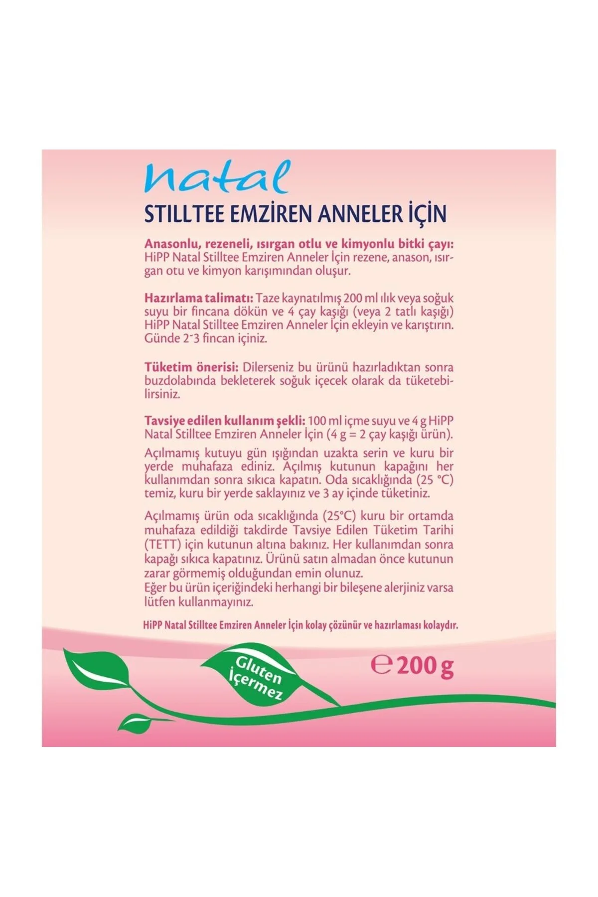 Natal Stilltee Emziren Anneler İçin Bitki Çayı 200 gr (4 ADET) - Hipp Görsel 3