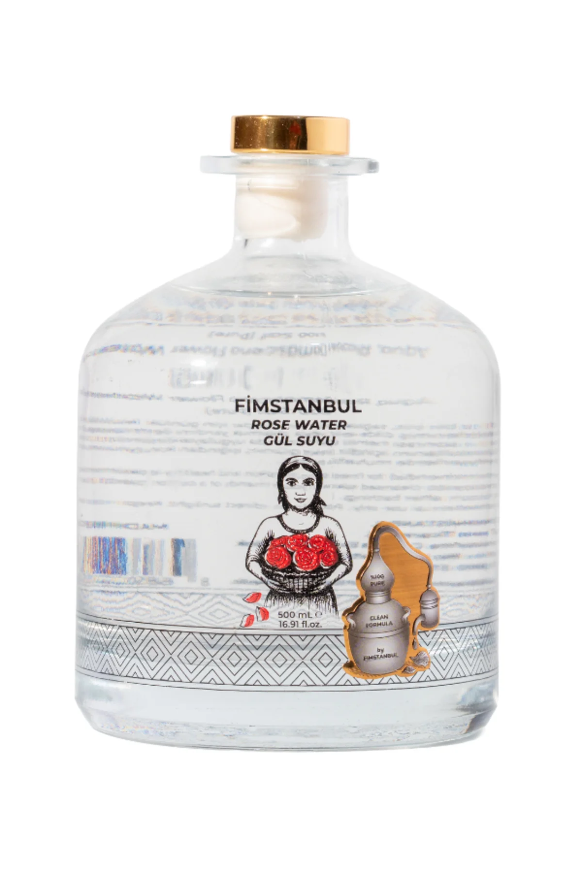 İlk Sıkım %100 Saf Doğal Gül Suyu 500 ml – Rose Water - Cam Şişe – Yaprak Taneli - Fimstanbul Görsel 2
