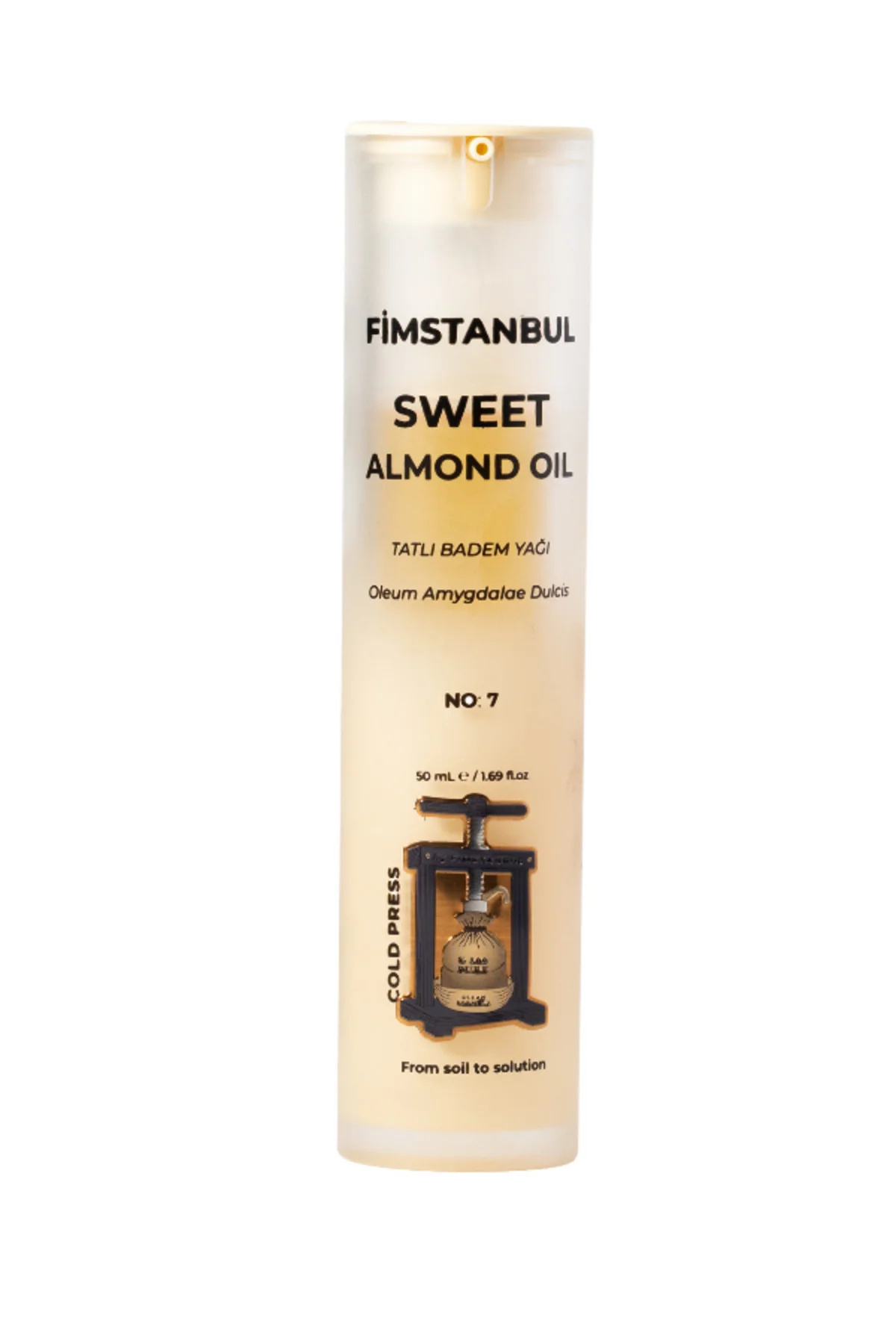 Soğuk Sıkım Tatlı Badem Yağı 50 ml – %100 Doğal Sweet Almond Oil No:7 Cilt ve Saç Bakımı - Fimstanbul Görsel 3