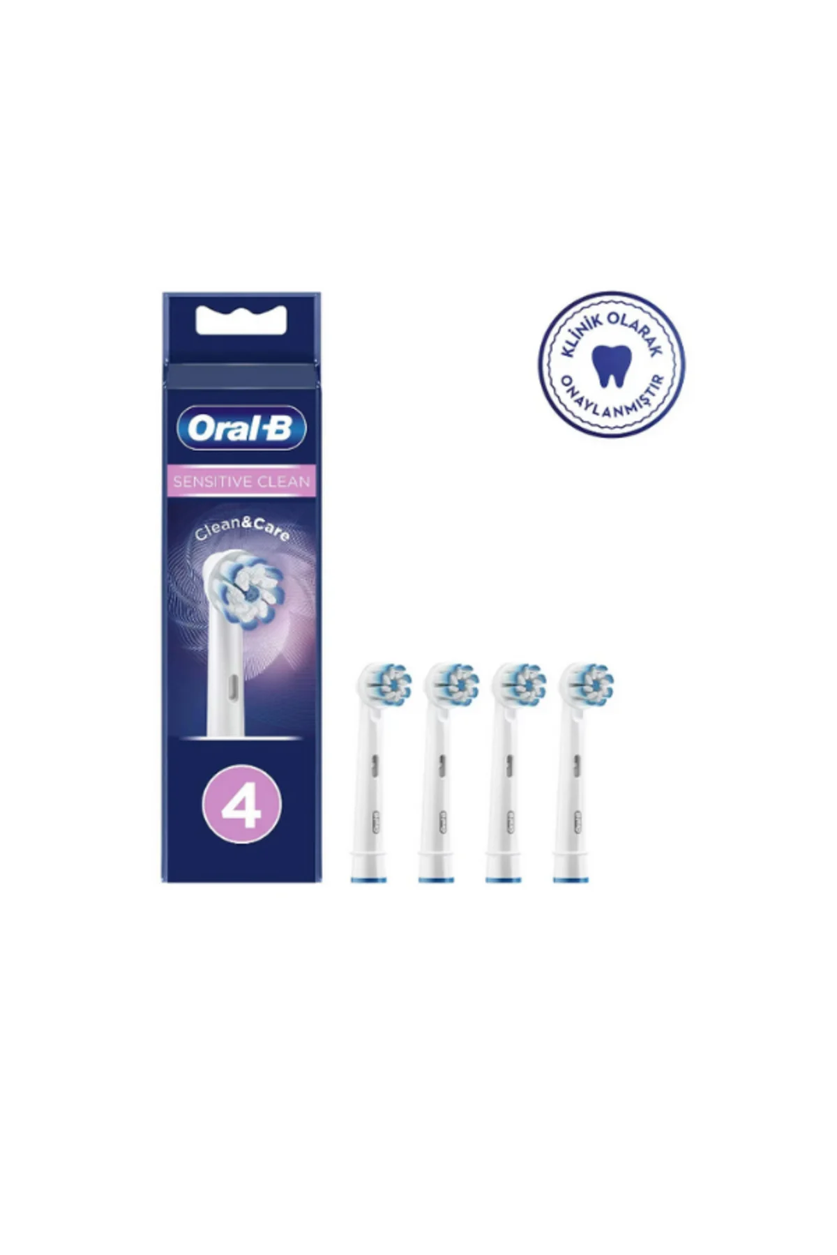 D103 Vitality Pro Şarjlı Elektrikli Diş Fırçası, Lila - Sensitive Clean, Yumuşak 4'lü Yedek Başlık - Oral-B Görsel 3