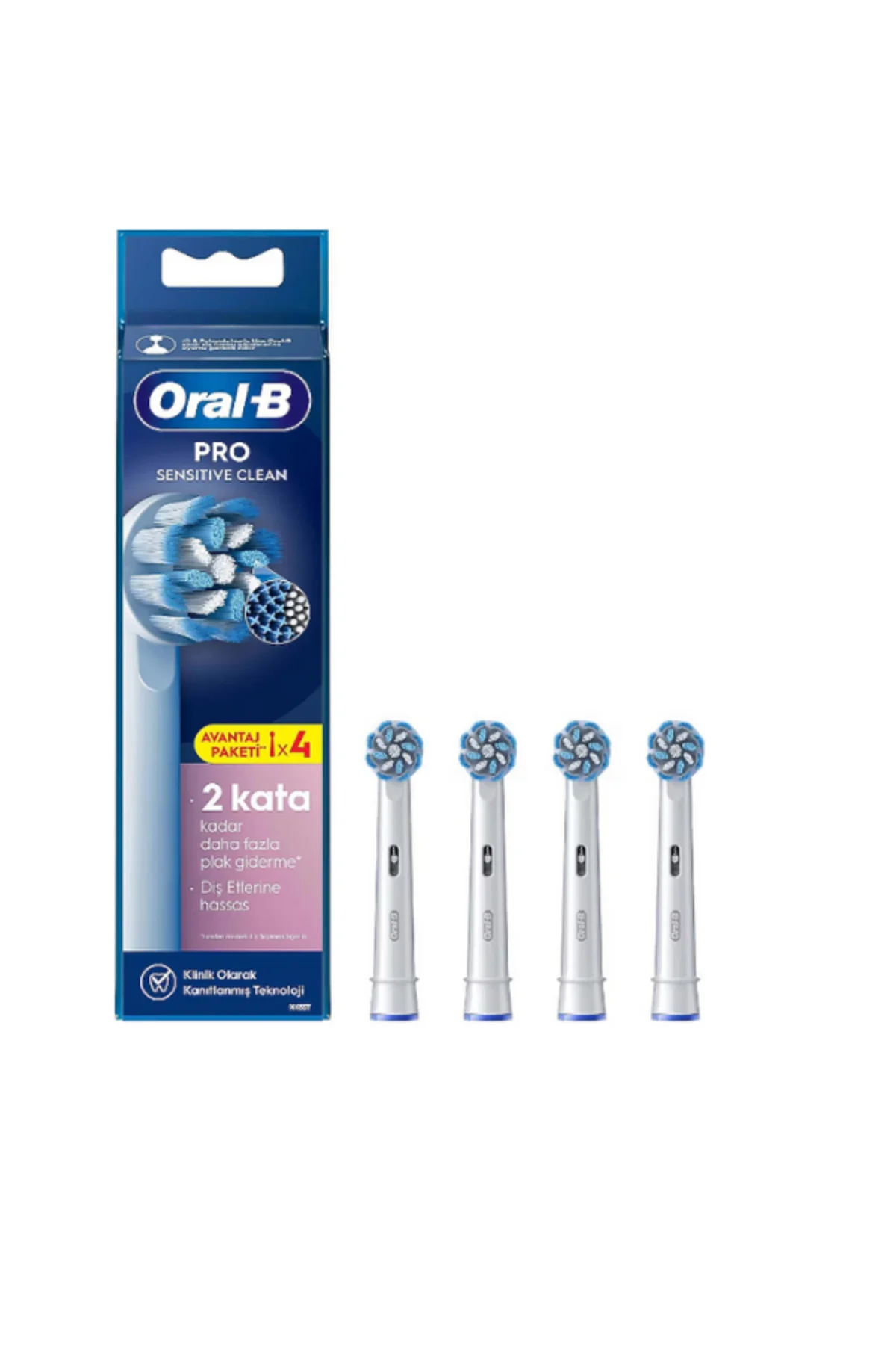 D103 Vitality Pro Şarjlı Elektrikli Diş Fırçası - Sensitive Clean, Yumuşak Uçlu 4'lü Yedek Ba - Oral-B Görsel 3