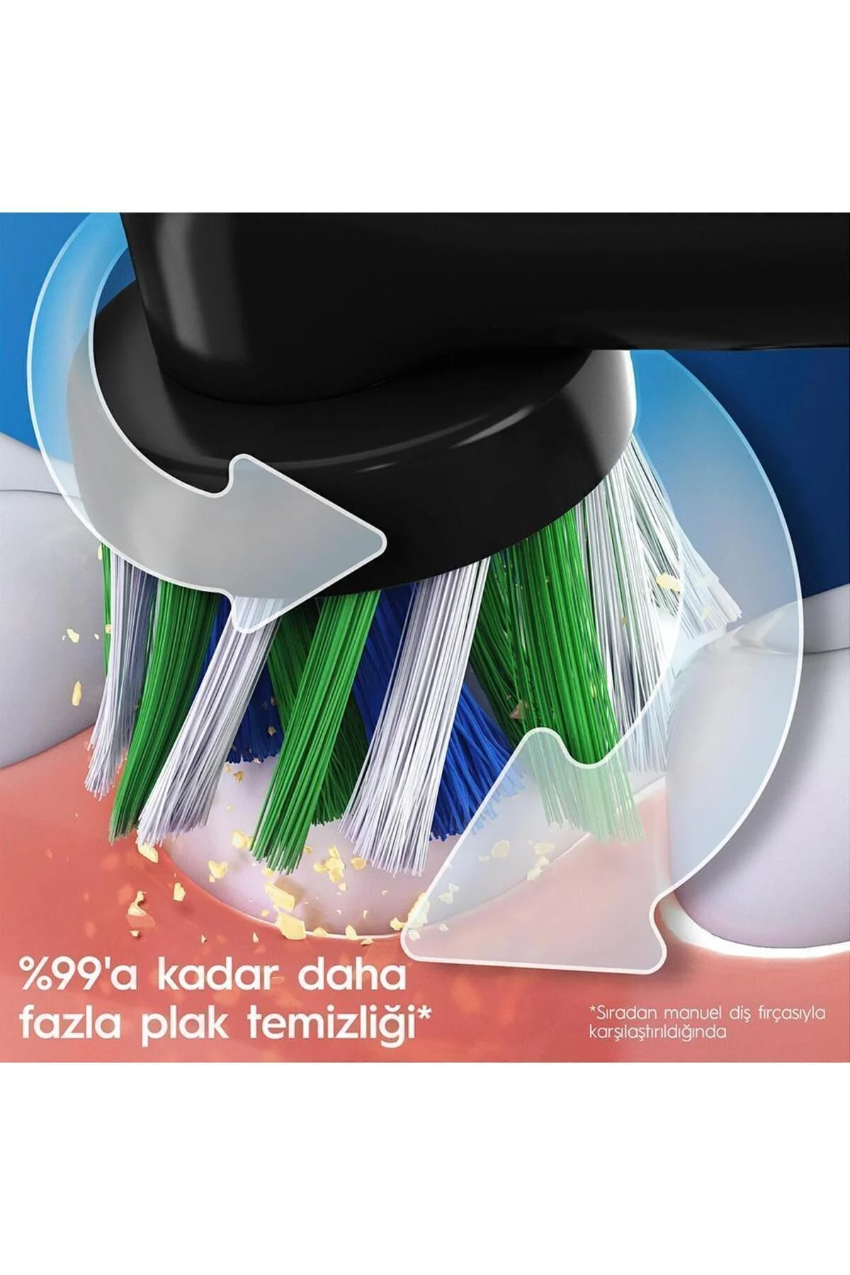 ORAL B D103 VITALITY PRO CROSS ACTION ŞARJLI DİŞ FIRÇASI (SİYAH) - Oral-B Görsel 4