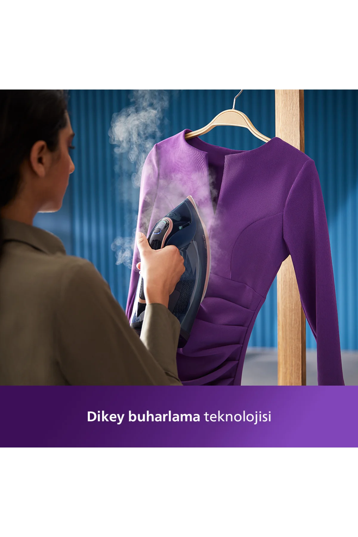 8000 Serisi Azur Buharlı Ütü, 3000W, 260 g Turbo Şok Buhar, Sıfır Yanık Riski, DST8050/20 - Philips Görsel 6