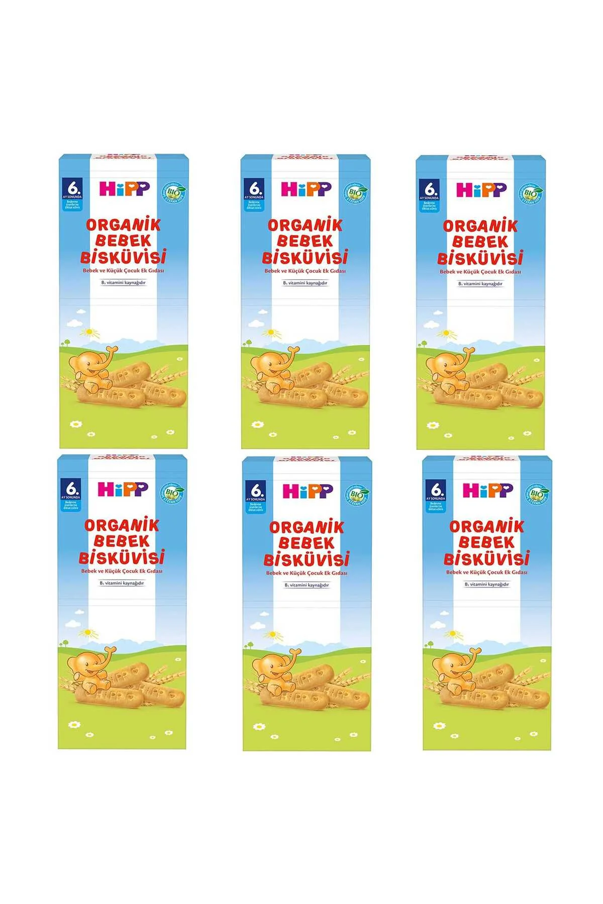 Organik Bebek Bisküvisi 180 gr 6 ADET