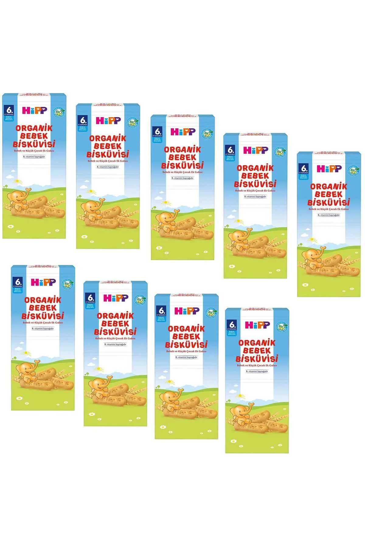 Organik Bebek Bisküvisi 180 gr 9 ADET