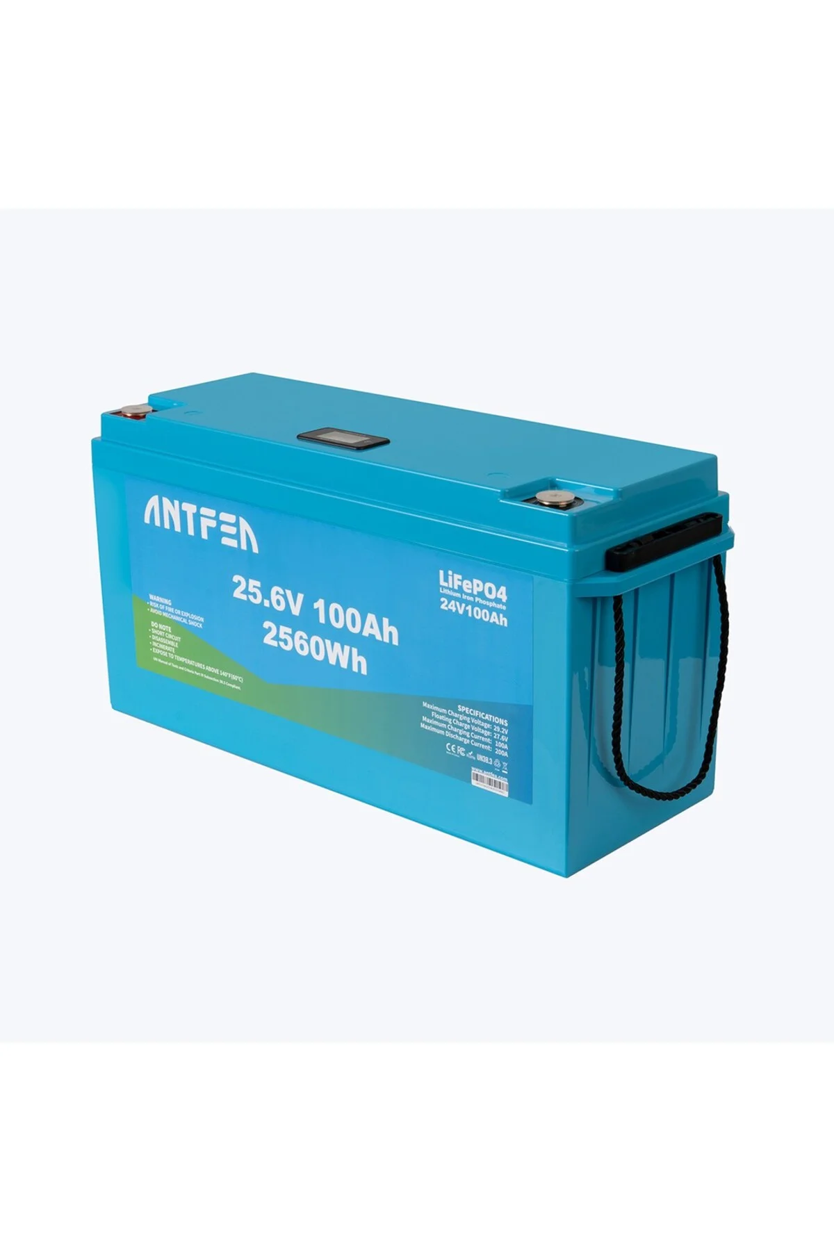 25.6V 100Ah ABS Lityum Akü Akıllı Ekran Bluetooth LiFePo4 (Yat, Karavan, Tekne Aküsü) - Antfea Görsel 2