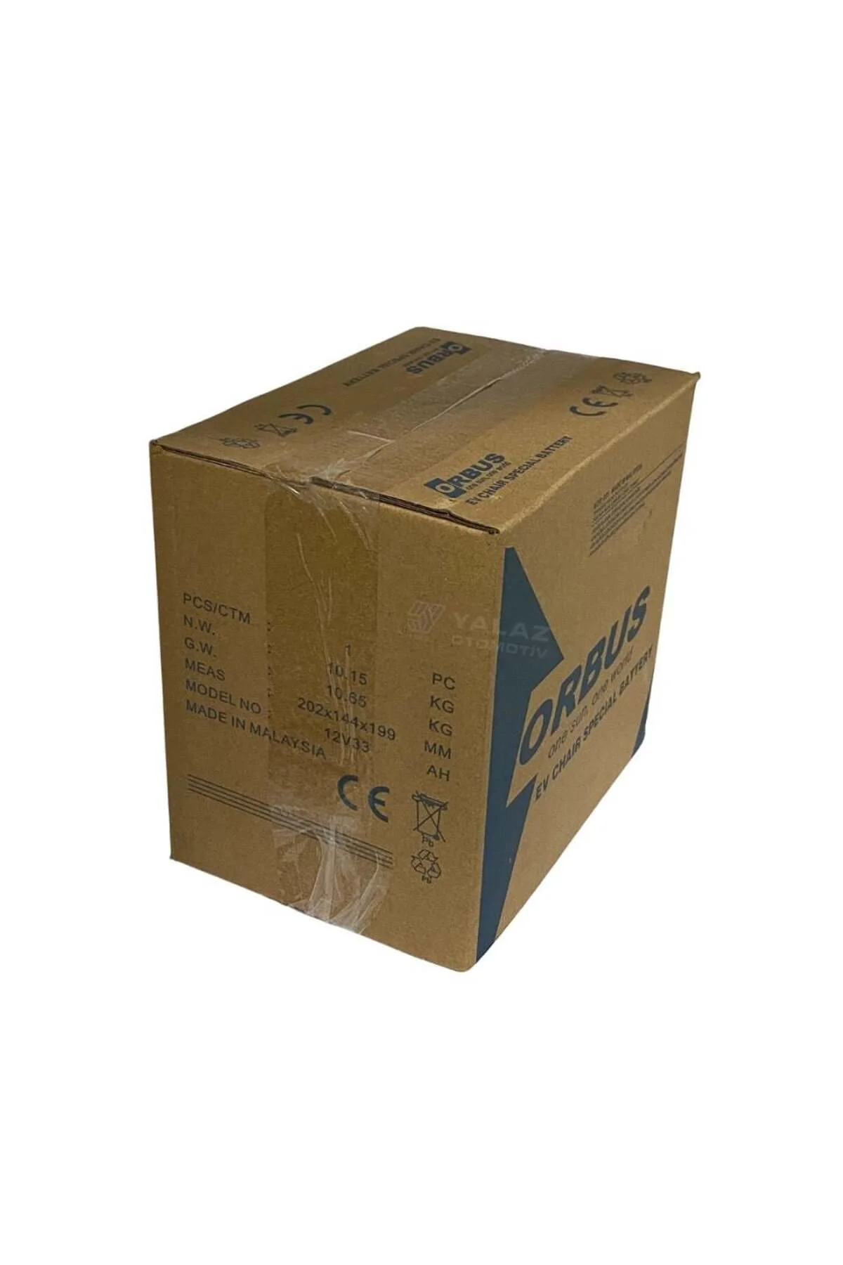 12V 33 AH ENGELLİ ARAÇ AKÜSÜ JEL (195*130*155) (11 KG) TSE'Lİ - ORBUS Görsel 2