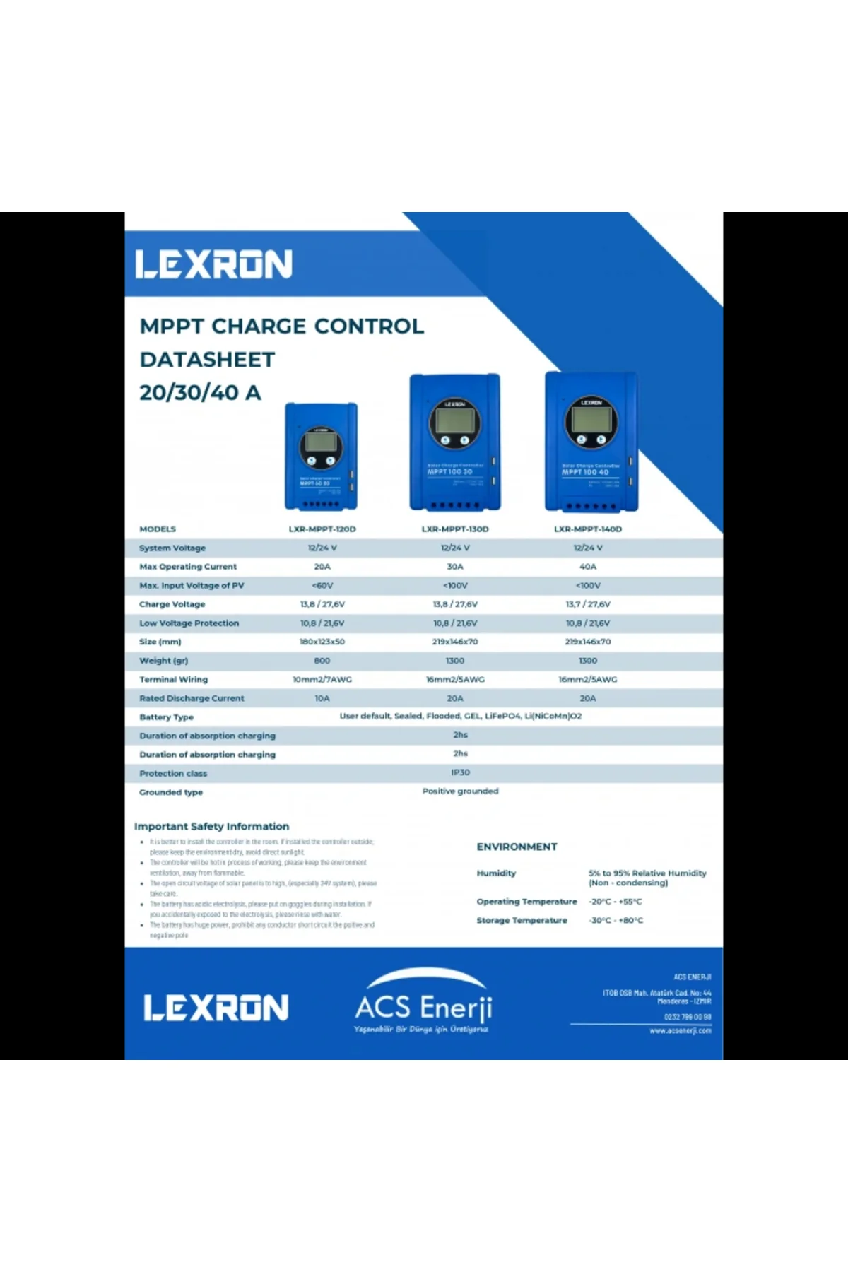 MPPT 20A Solar Şarj Kontrol Cihazı - Lexron Görsel 3