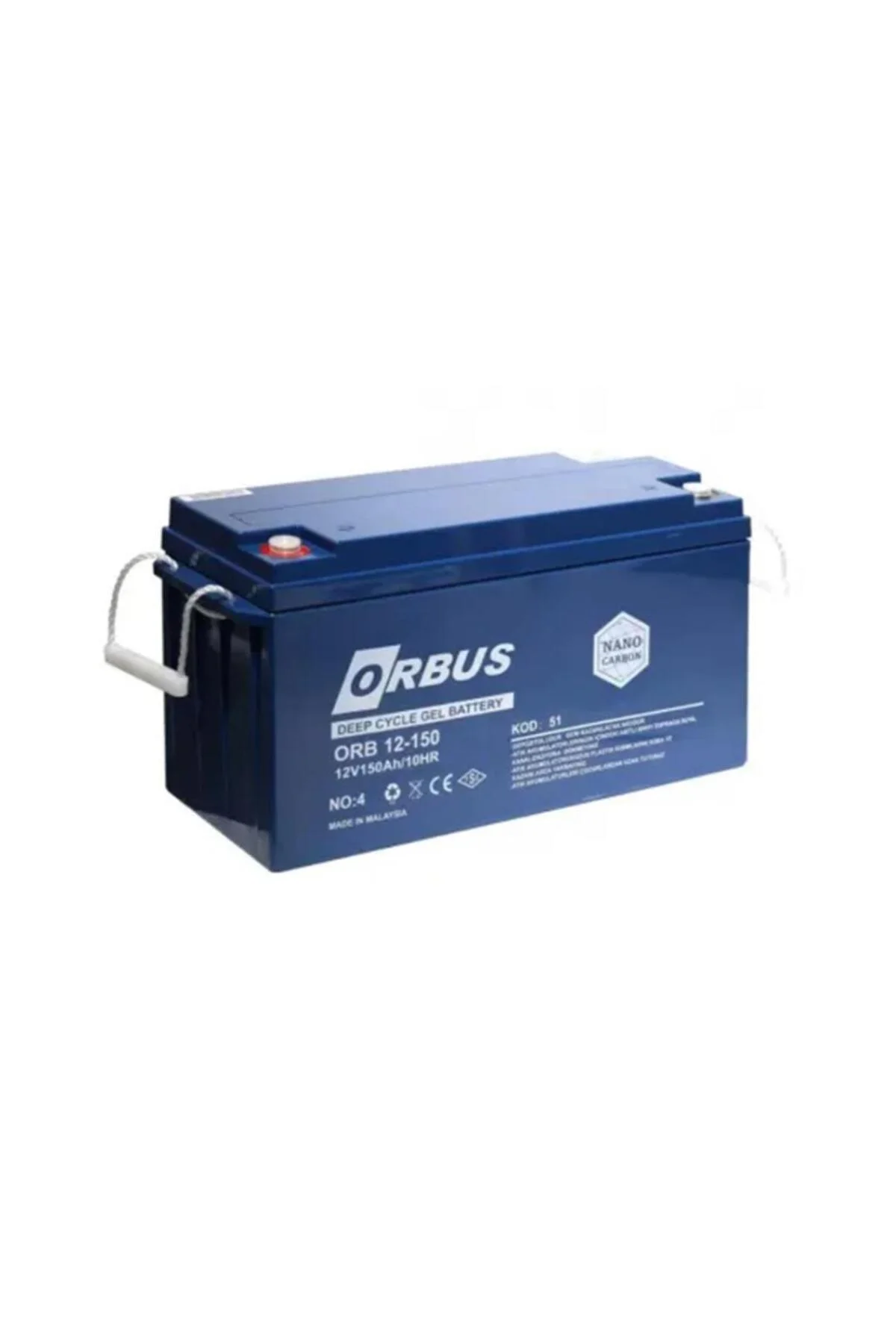 12 Volt 150 Amper Deep Cycle Karbon Jel Akü Derin Döngü