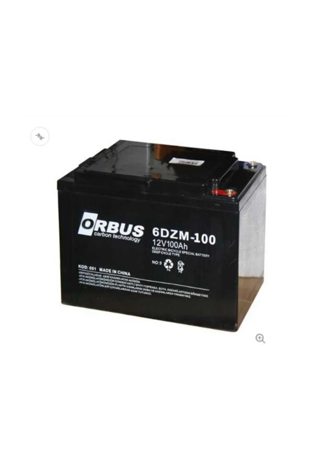 Elektrikli Bisiklet Aküsü 12v 100ah - ORBUS Görsel 2