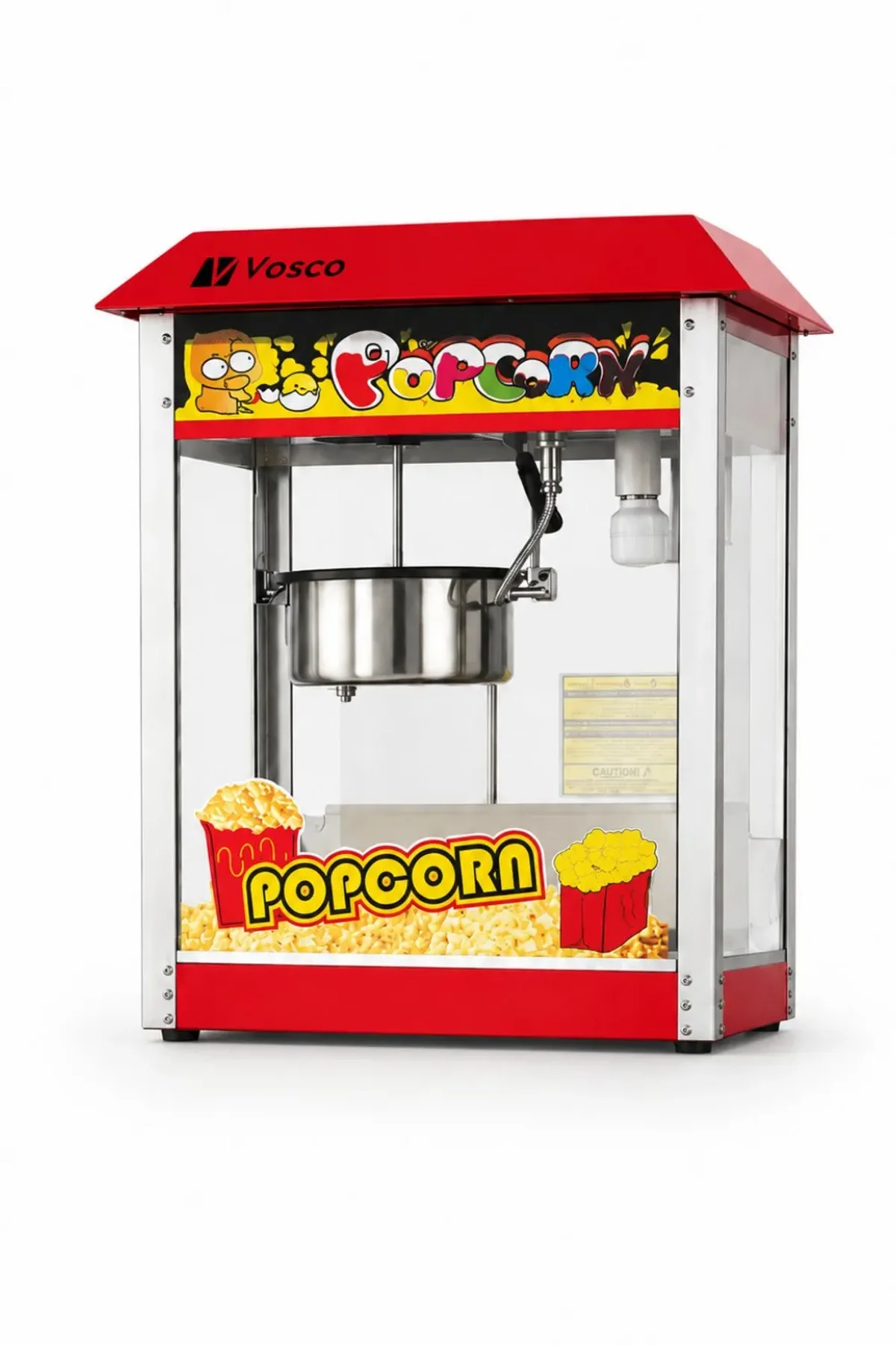 Vosco Set Üstü Popcorn Makinesi 300 Gr Hazneli 1300 W