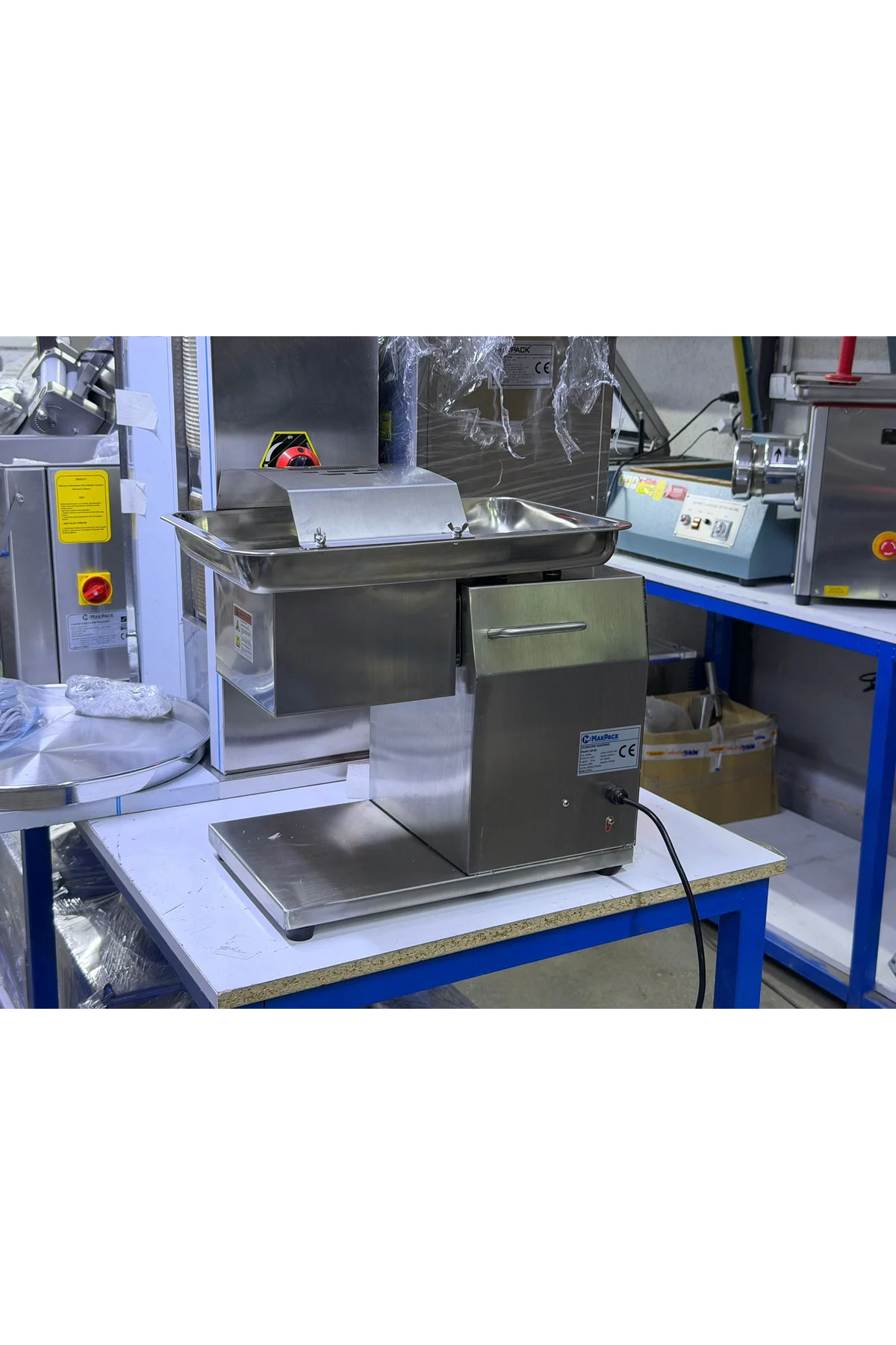 Makpack Kuşbaşı Eti Julyen Et Doğrama Makinesi 10 Mm 220 V AKHR-80100 - akse-endustriyel Görsel 2