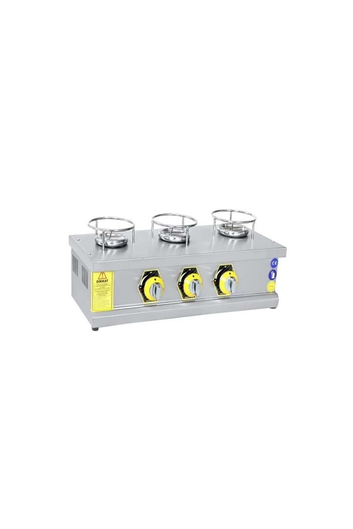 İnoxmaster 3 Lü Künefe Ocağı Gazlı ve Lpg Li 70x25x18 Cm
