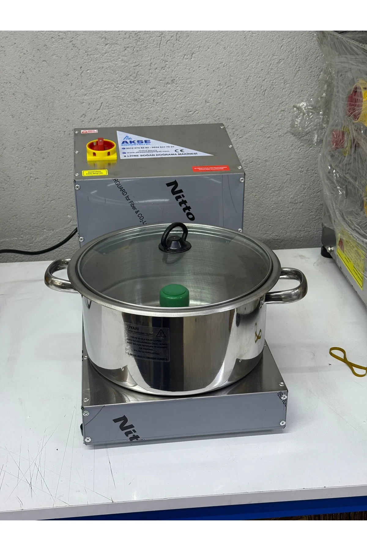 Akse 8 Litre 2 Bıçaklı Soğan Doğrama Makinesi - akse-endustriyel Görsel 5