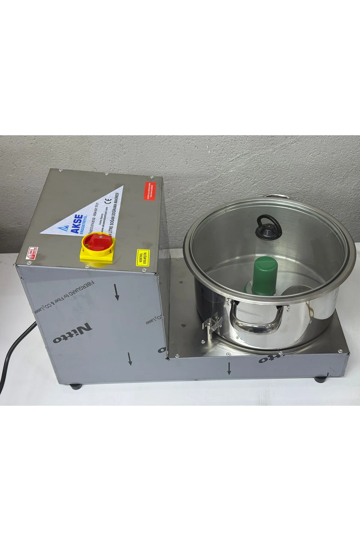 Akse 8 Litre 2 Bıçaklı Soğan Doğrama Makinesi - akse-endustriyel Görsel 3