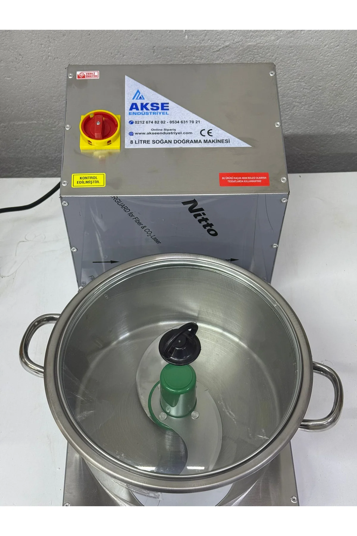Akse 8 Litre 2 Bıçaklı Soğan Doğrama Makinesi - akse-endustriyel Görsel 4
