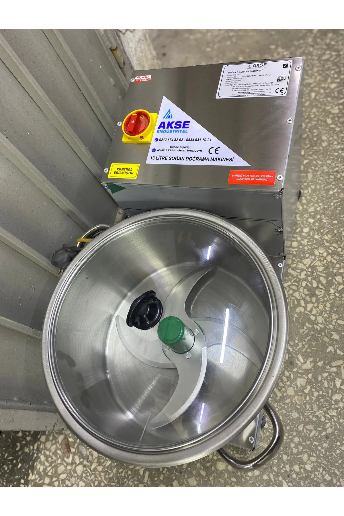 Akse 13 Litre 4 Bıçaklı Soğan Doğrama Makinesi - akse-endustriyel Görsel 7