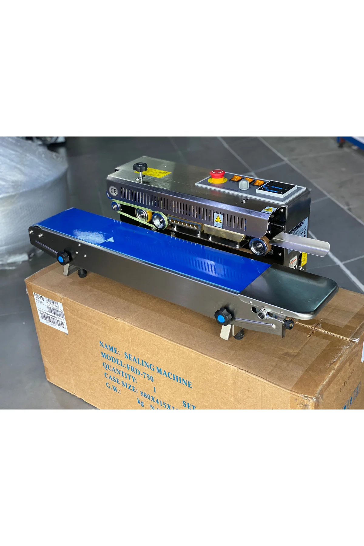 Lavion FRD 750 Paslanmaz Konveyörlü Otomatik Yatay Poşet Ağzı Kapatma Makinesi - makpack Görsel 5