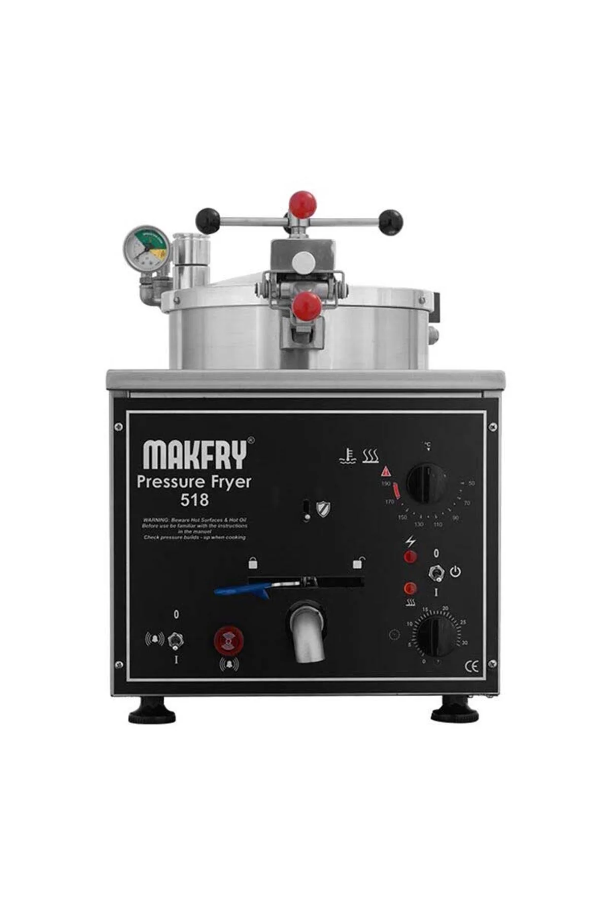 Makfry Basınçlı Fritöz 8 Litre Kapasiteli Elektrikli 38x61x53 Cm - makfry Görsel 2