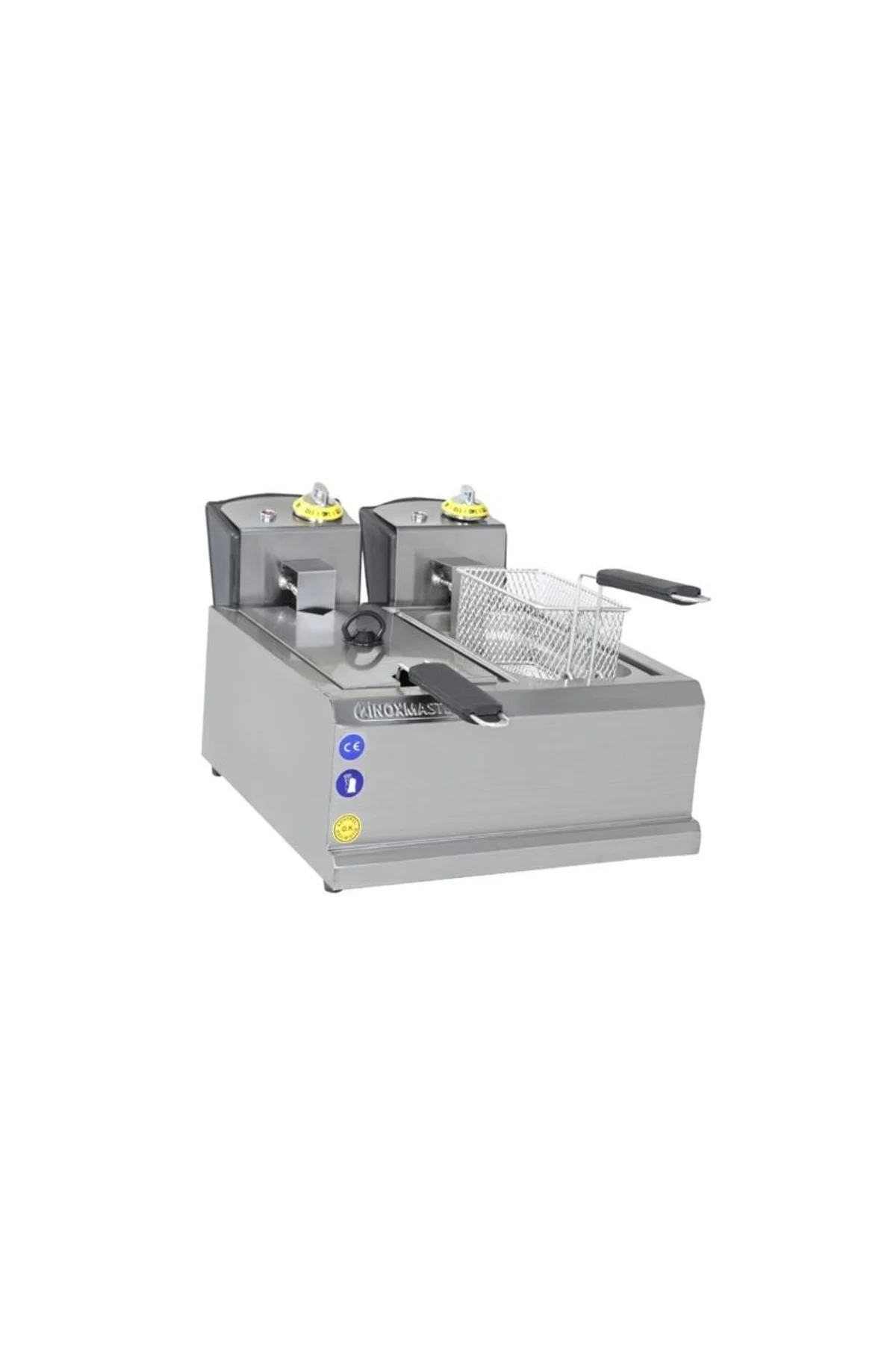 İnoxmaster 5+5 Litre Elektrikli Fritöz Çift Hazneli 42x50x20 Cm